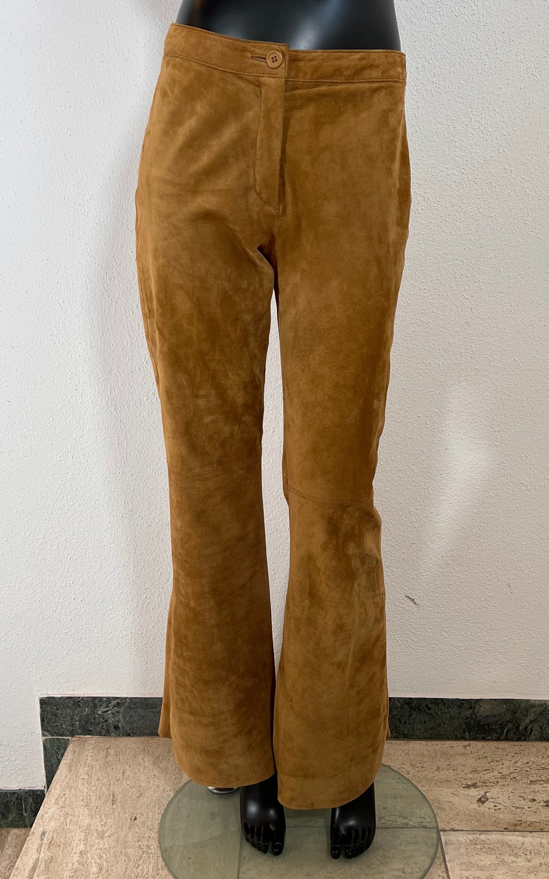 Vintage 90s Clothes Suede Flare