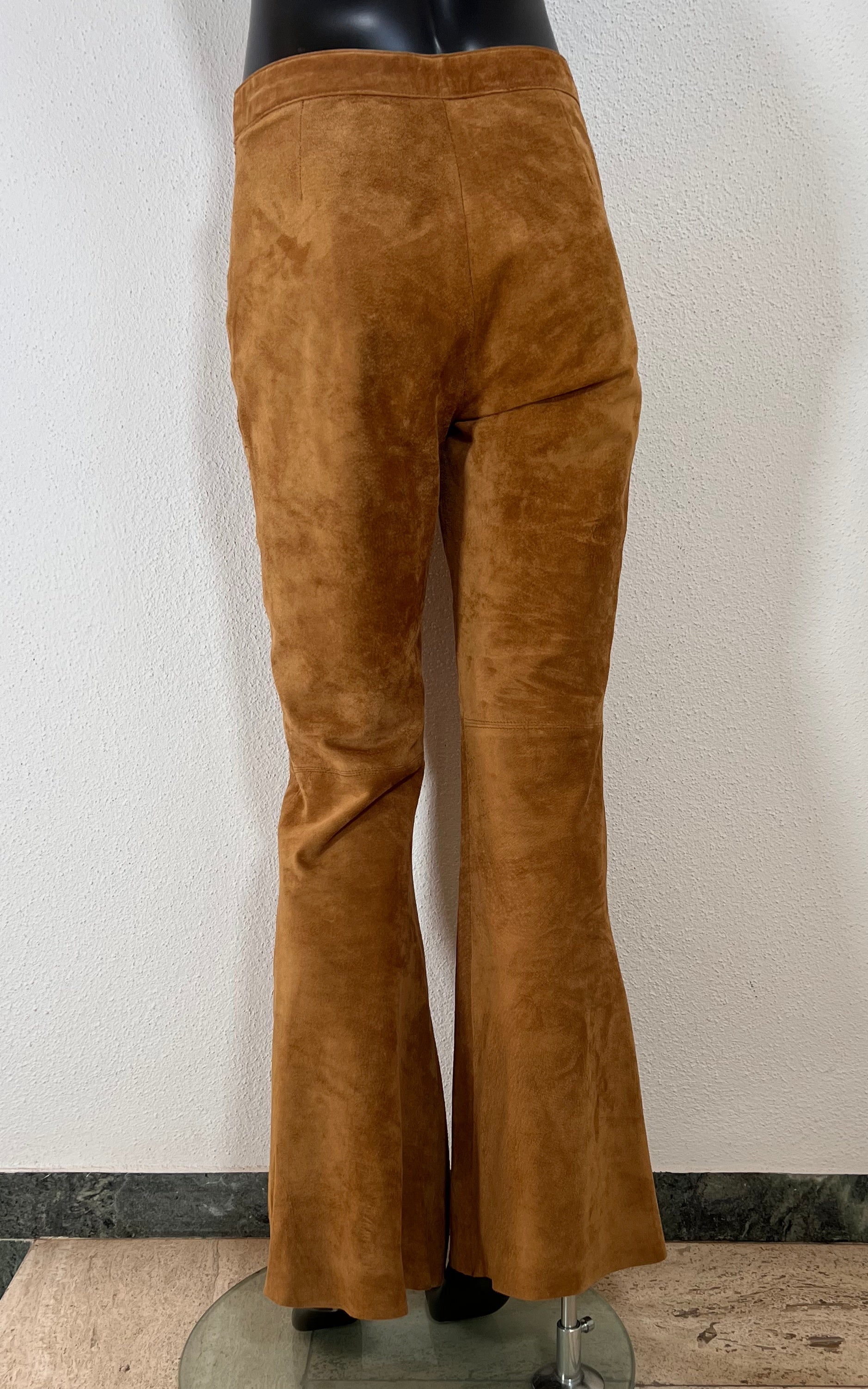 Vintage 90s Clothes Suede Flare