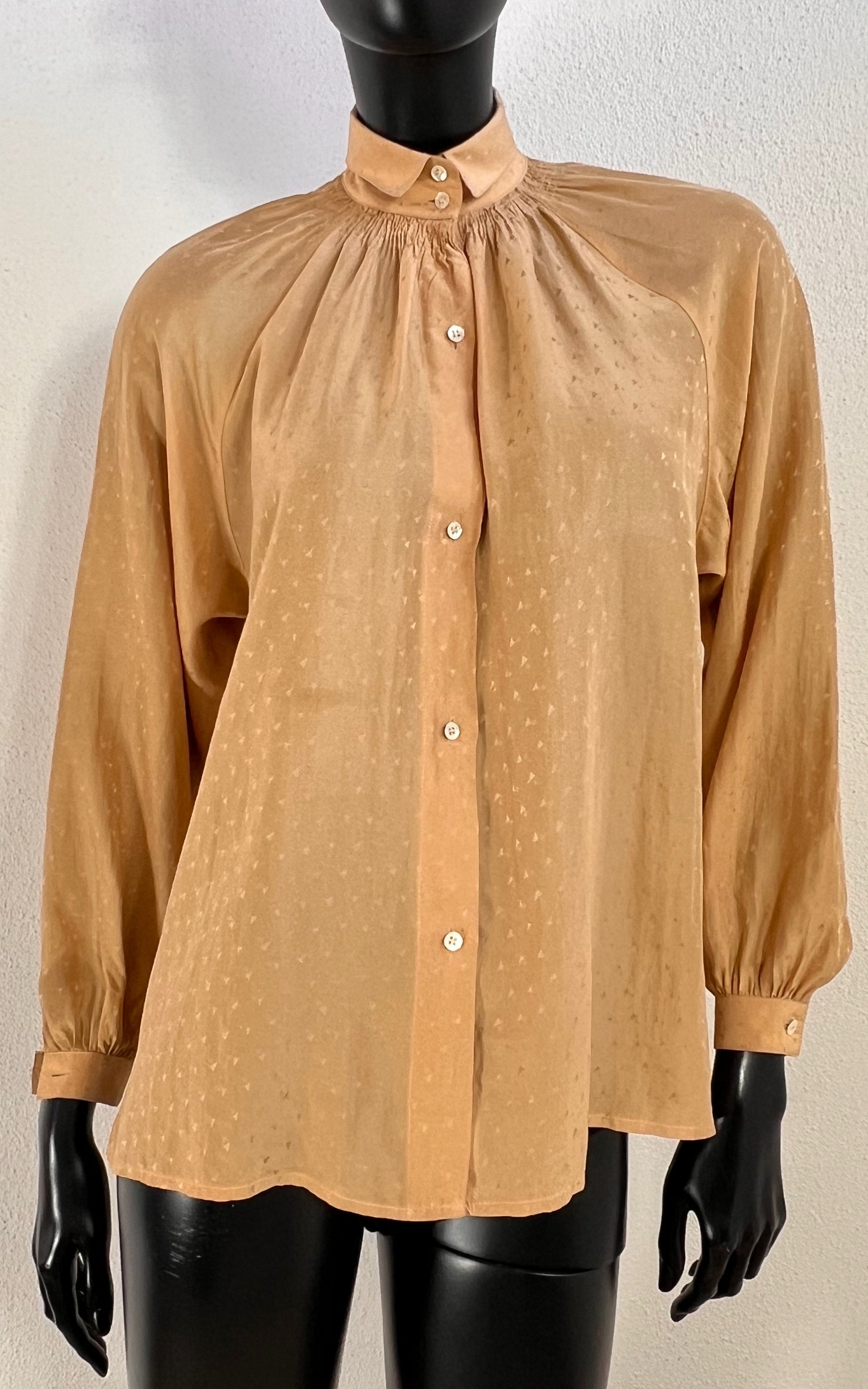 Vintage 70s Blacky Dress Silk Blouse