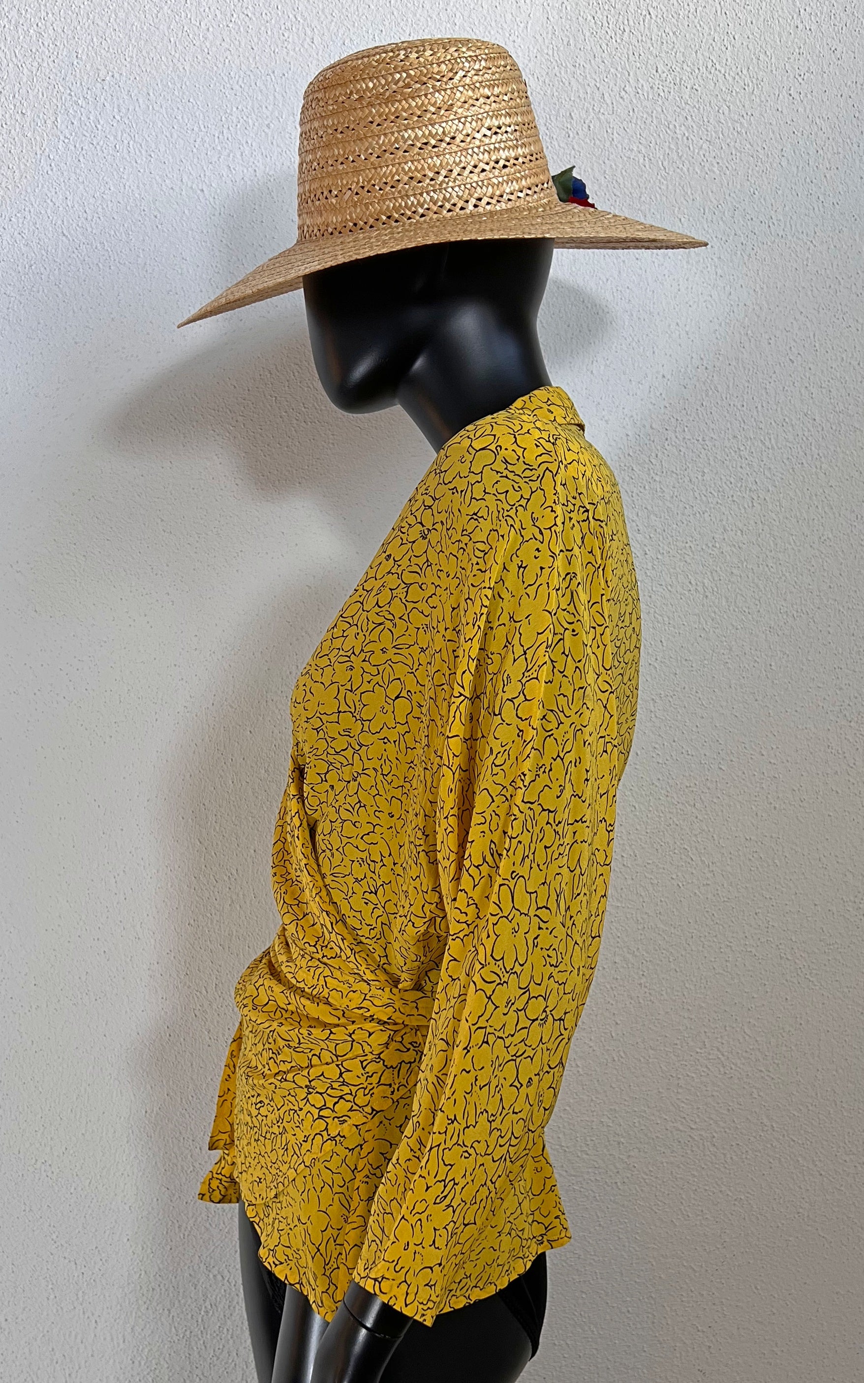 Vintage 90s Silk Wrap Blouse