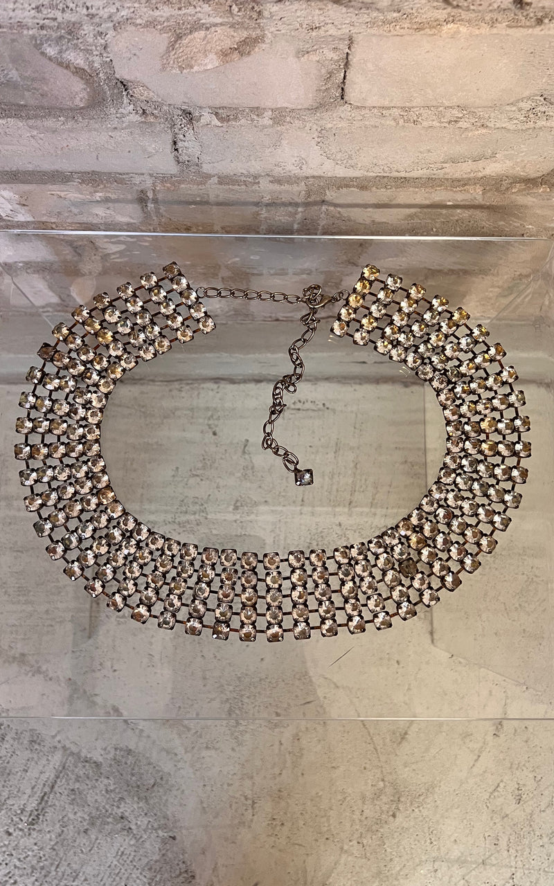 Vintage Clear Crystal Chain Belt