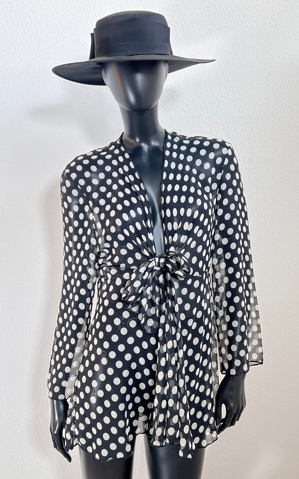 Vintage Polka Dot Blouse