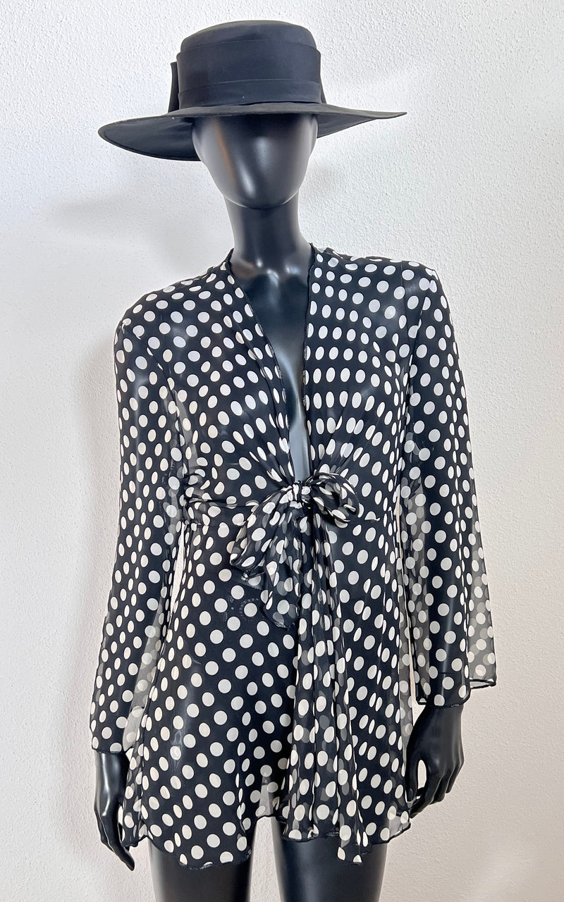 Vintage Polka Dot Blouse