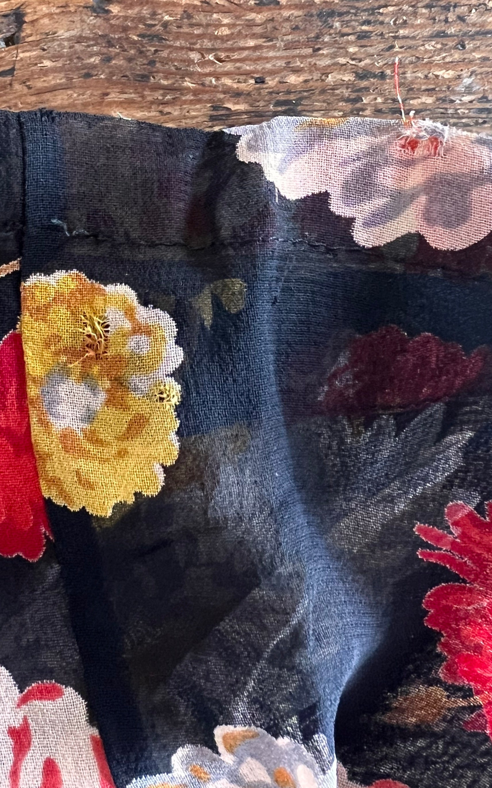 Vintage Lolita Lempicka Flower Silk Pants