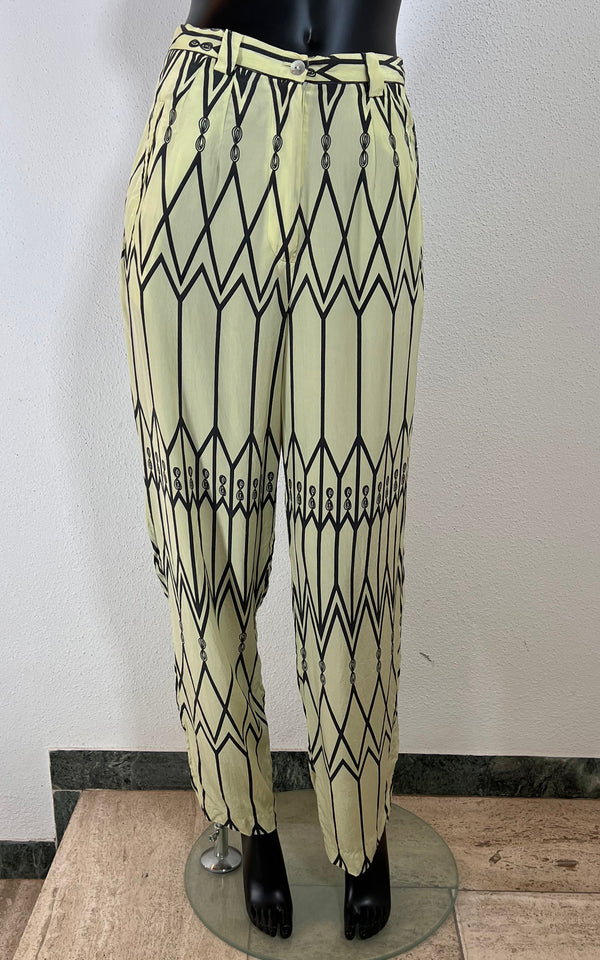Vintage Lime Silk Pants