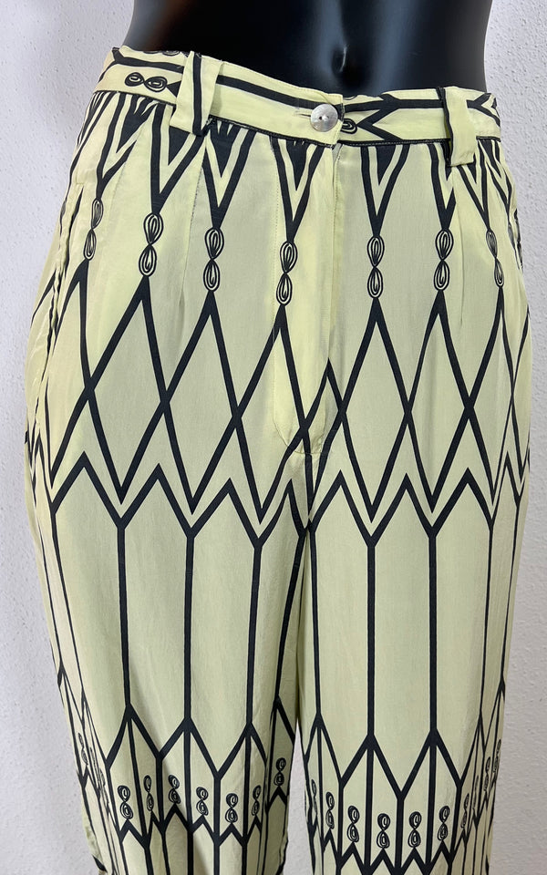 Vintage Lime Silk Pants
