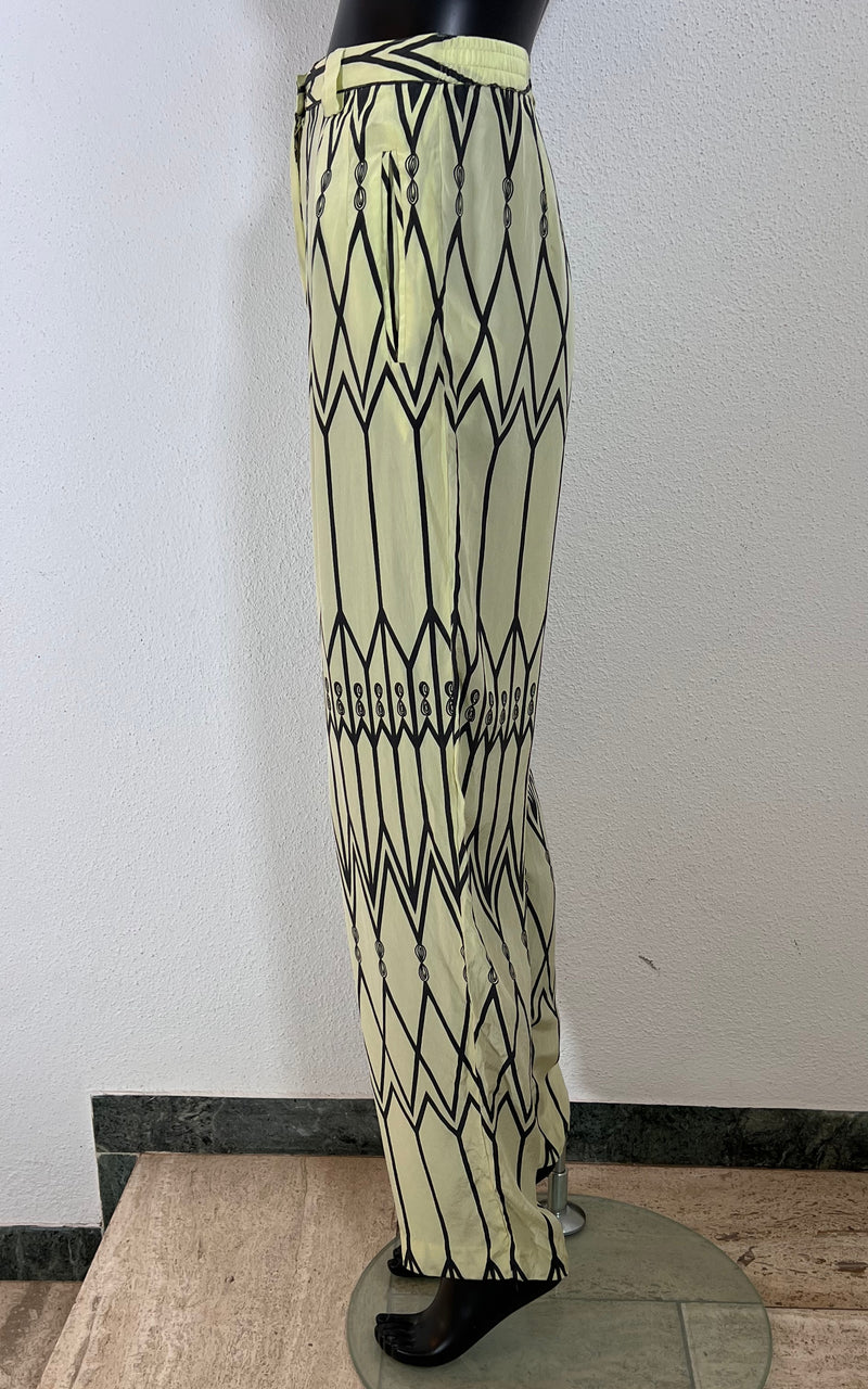 Vintage Lime Silk Pants