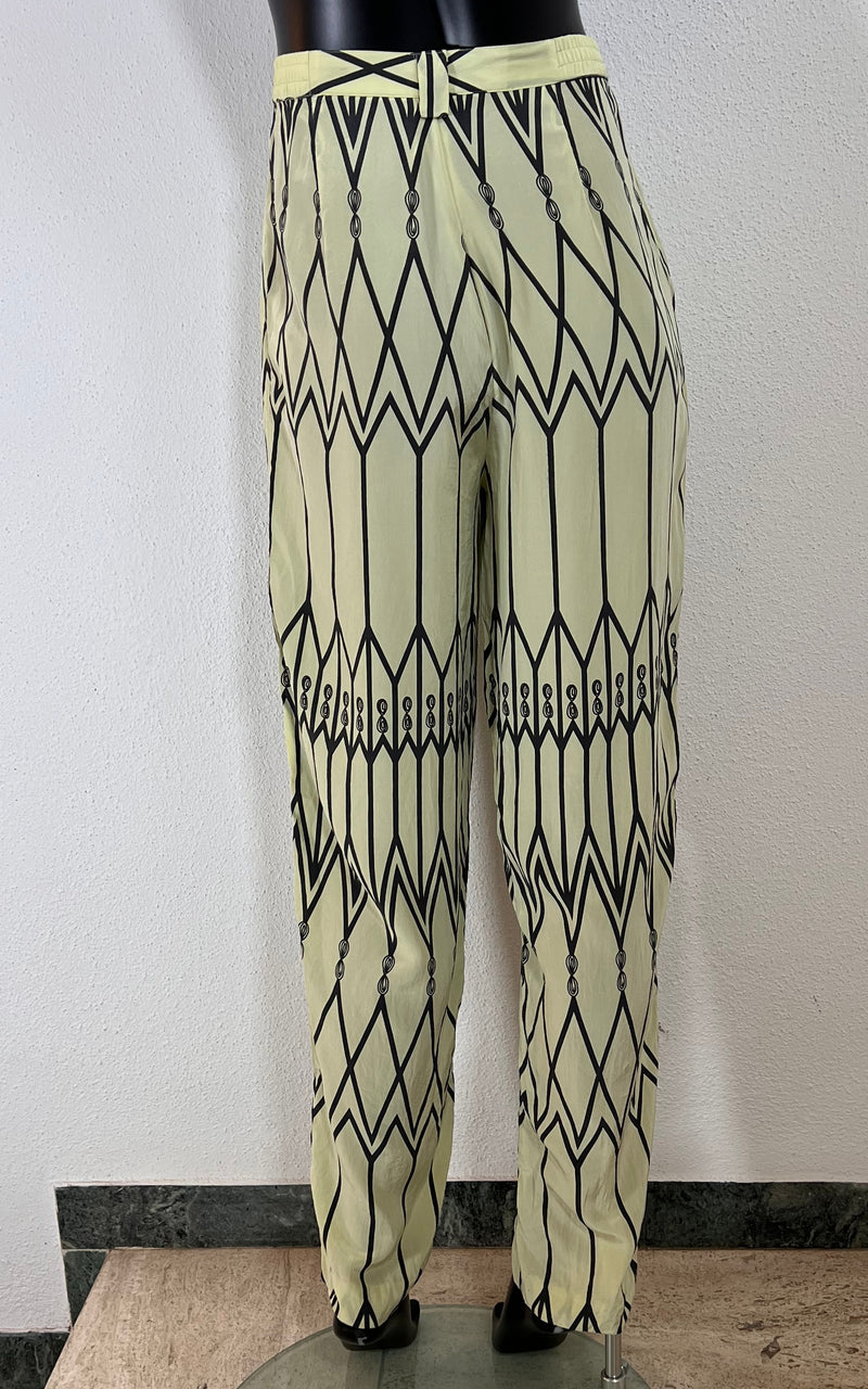 Vintage Lime Silk Pants