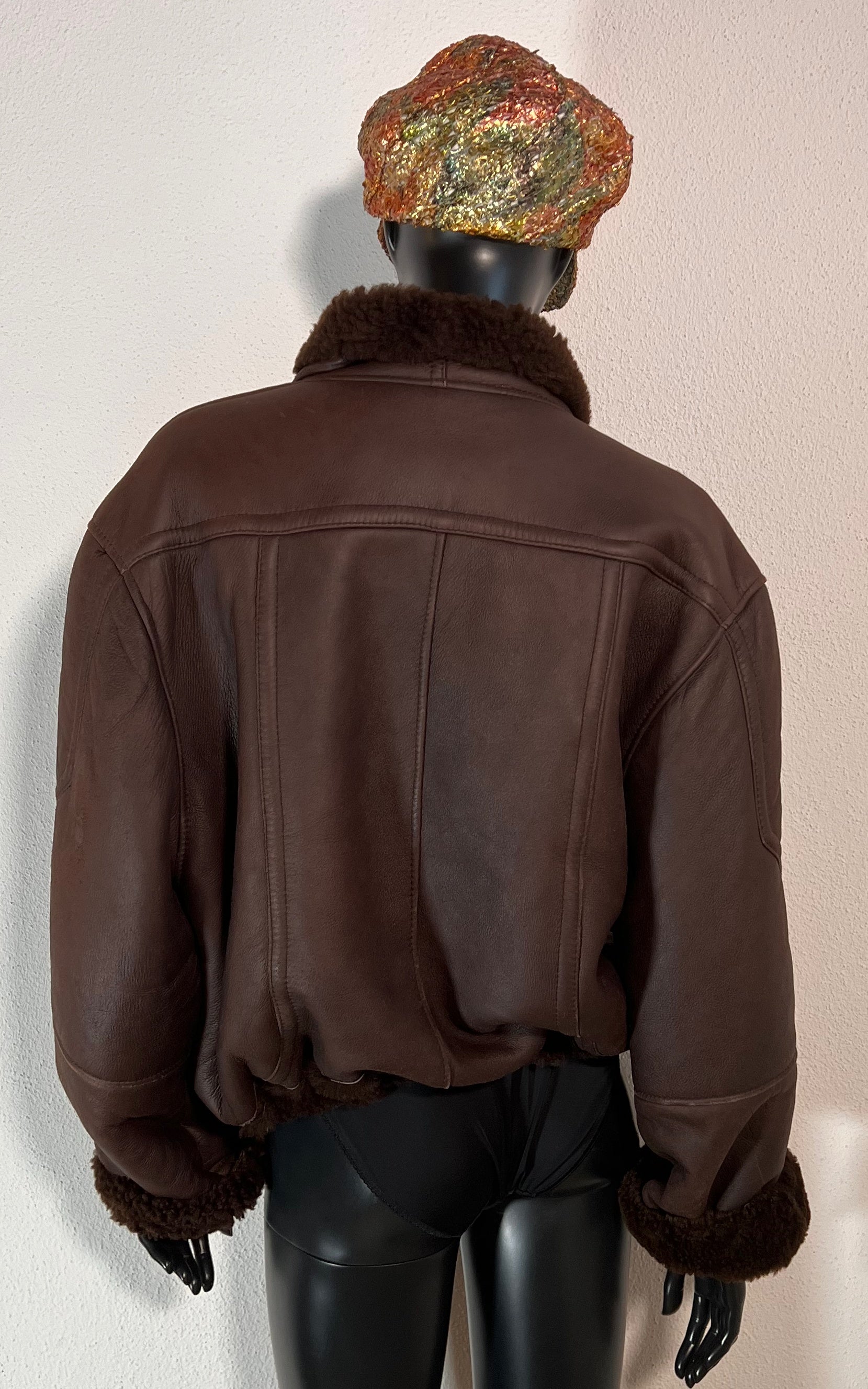 Vintage Reworked Cropped Shearling Jacket