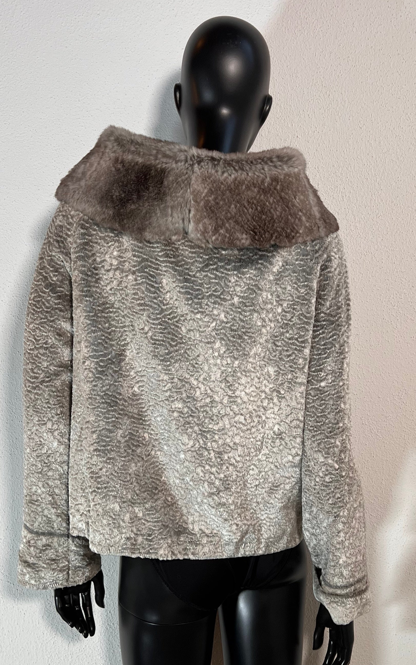 Vintage Armani Jeans Fake Fur Jacket