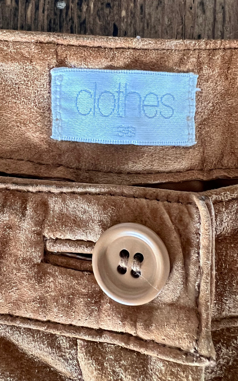 Vintage 90s Clothes Suede Flare