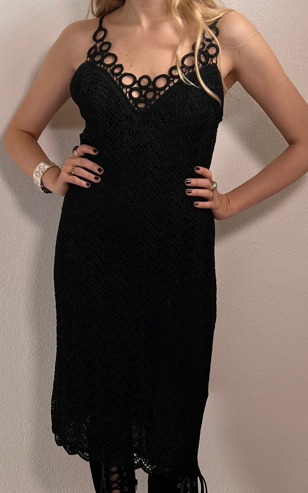 Abito vintage all'uncinetto Nicowa anni '90