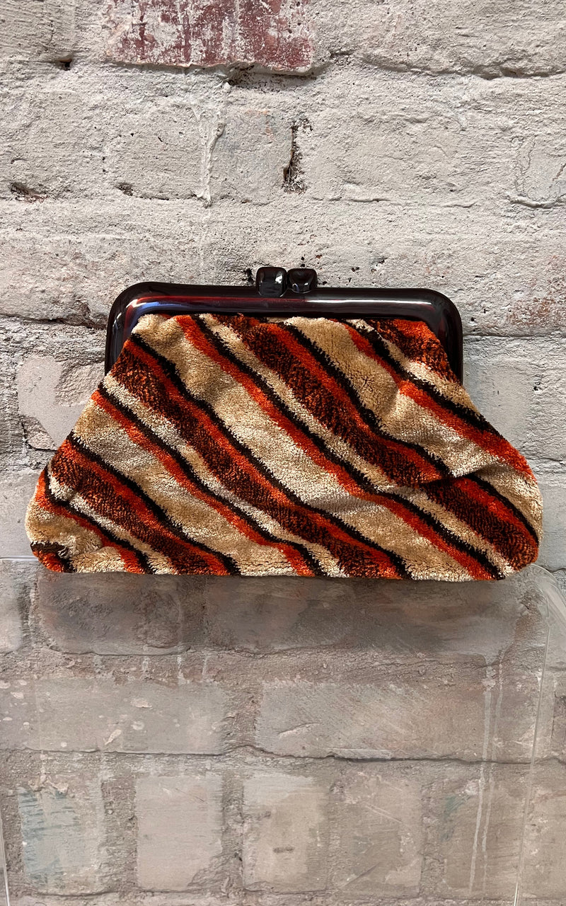 Vintage 70s Velour Bag Set