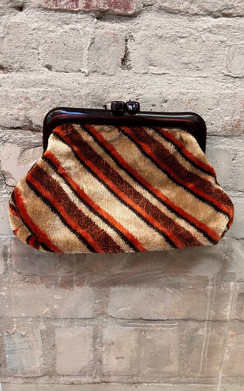 Vintage 70s Velour Bag Set