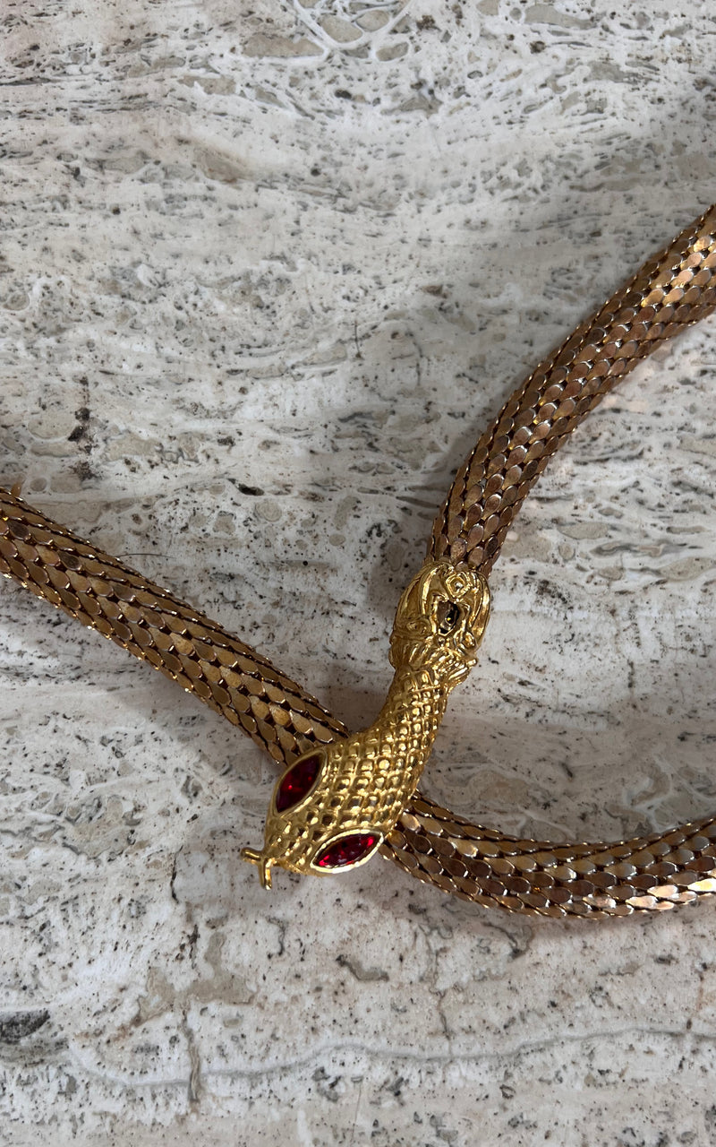 Vintage 90s Snake Belt / Necklace