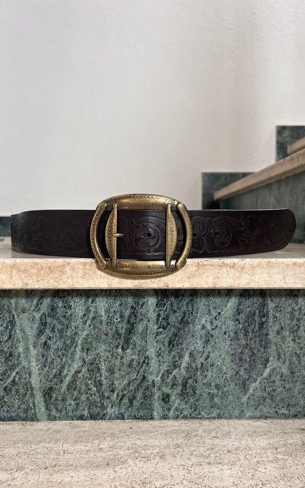 Vintage Tosca Blu Leather Belt