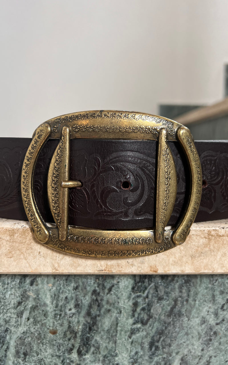 Vintage Tosca Blu Leather Belt