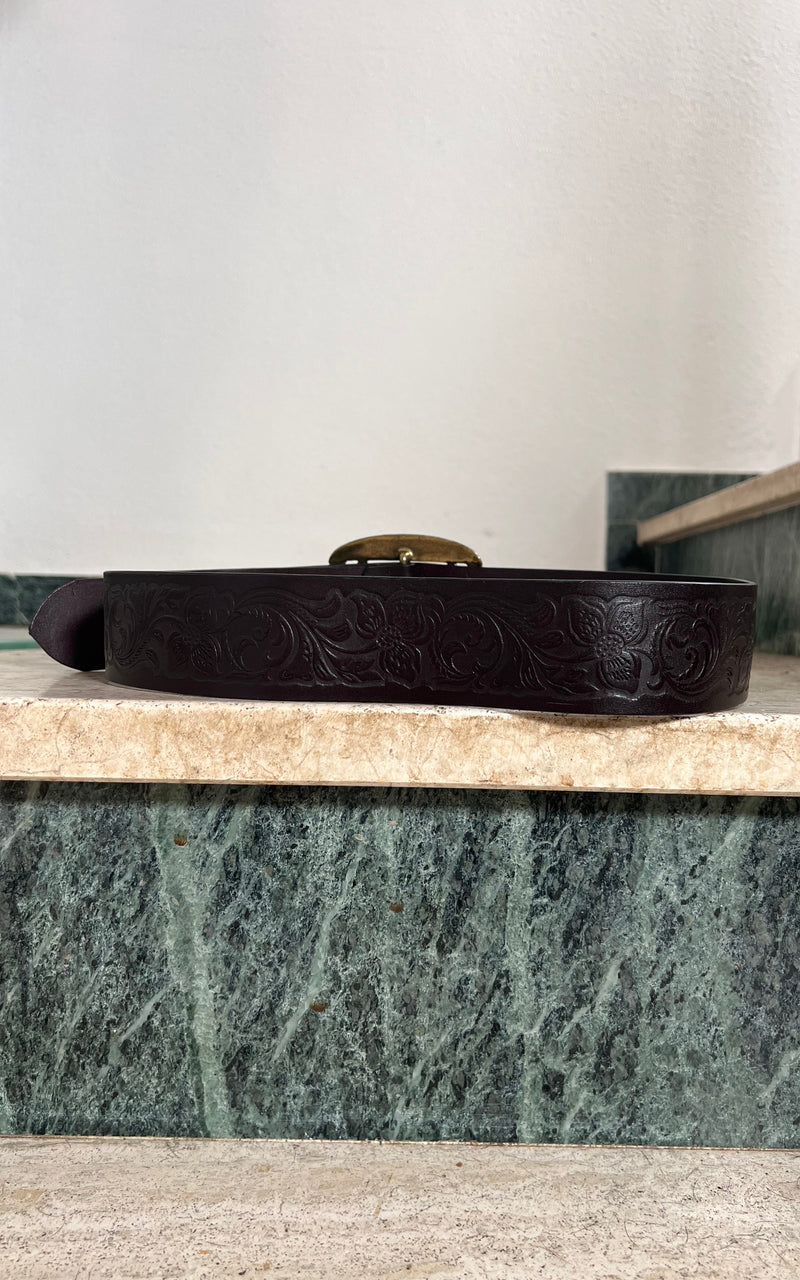 Vintage Tosca Blu Leather Belt