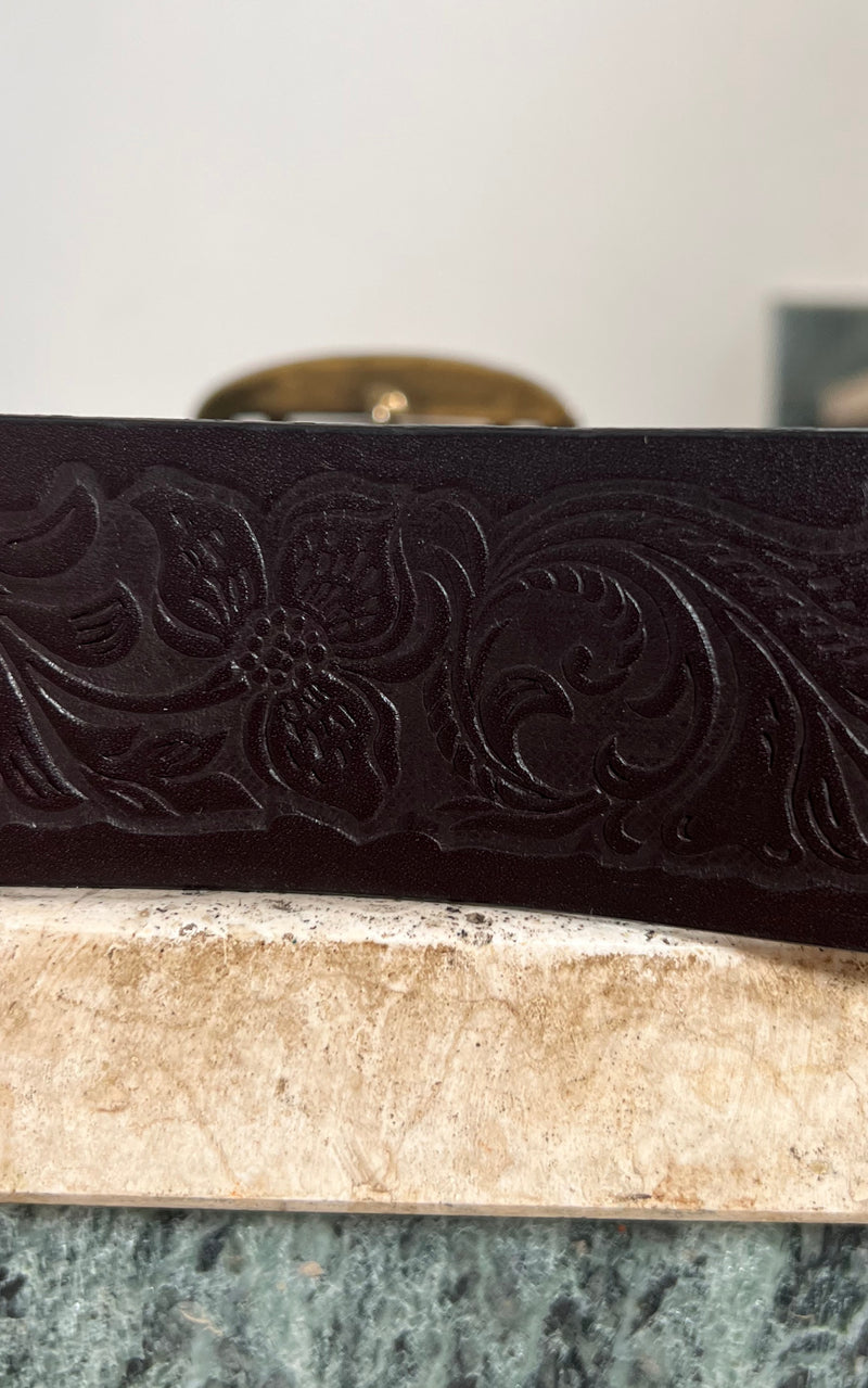 Vintage Tosca Blu Leather Belt