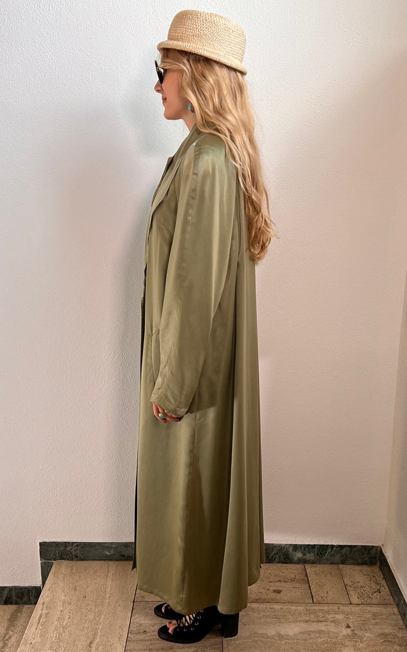 Vintage 90s Cupro Trenchcoat