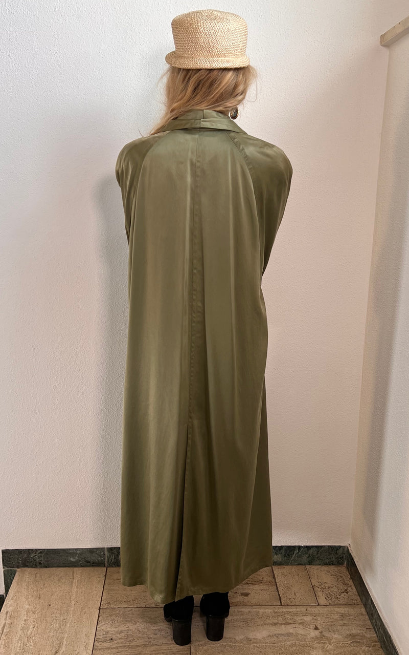 Vintage 90s Cupro Trenchcoat