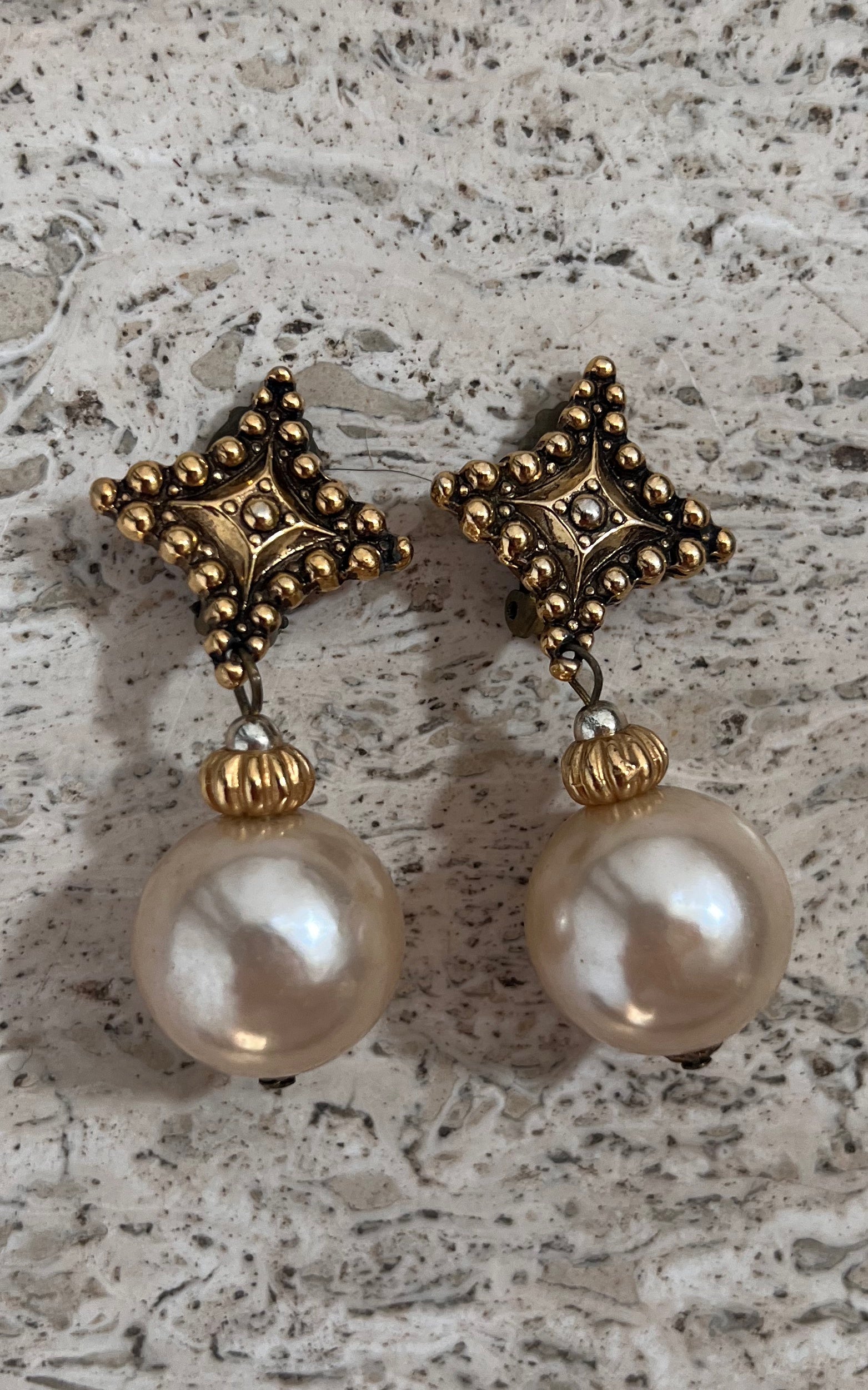 Vintage Mother of Pearl Clip Ons