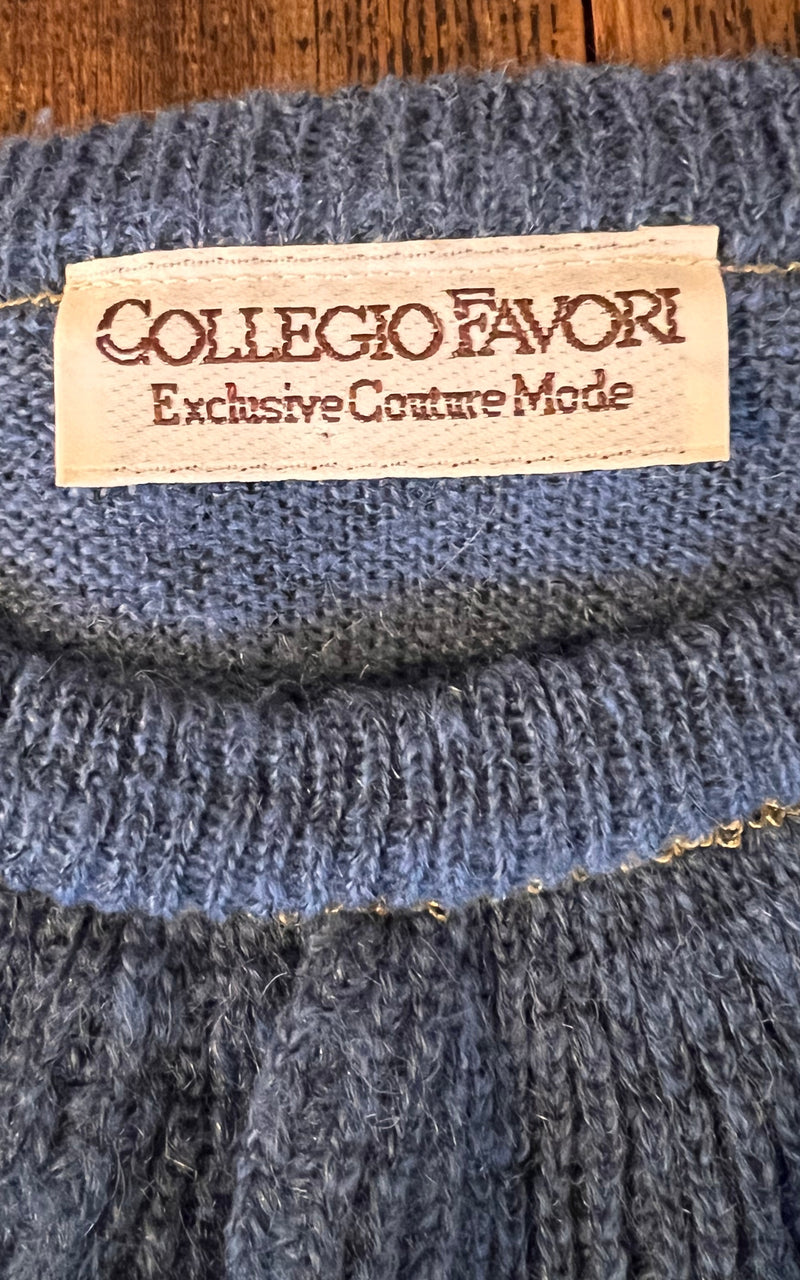 Vintage 70s Collegio Favori Couture Jumper