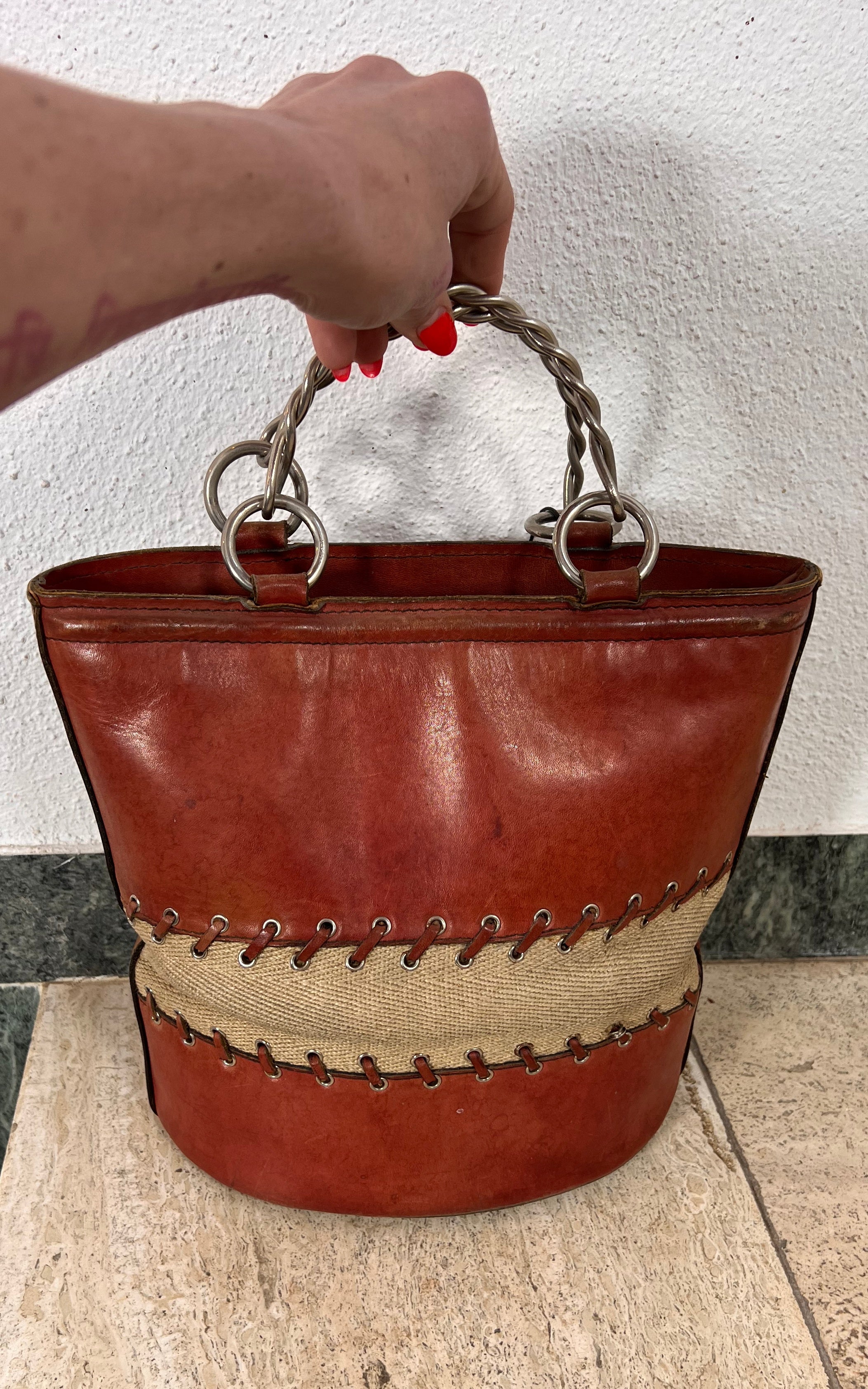 Vintage 60s Basket Bag