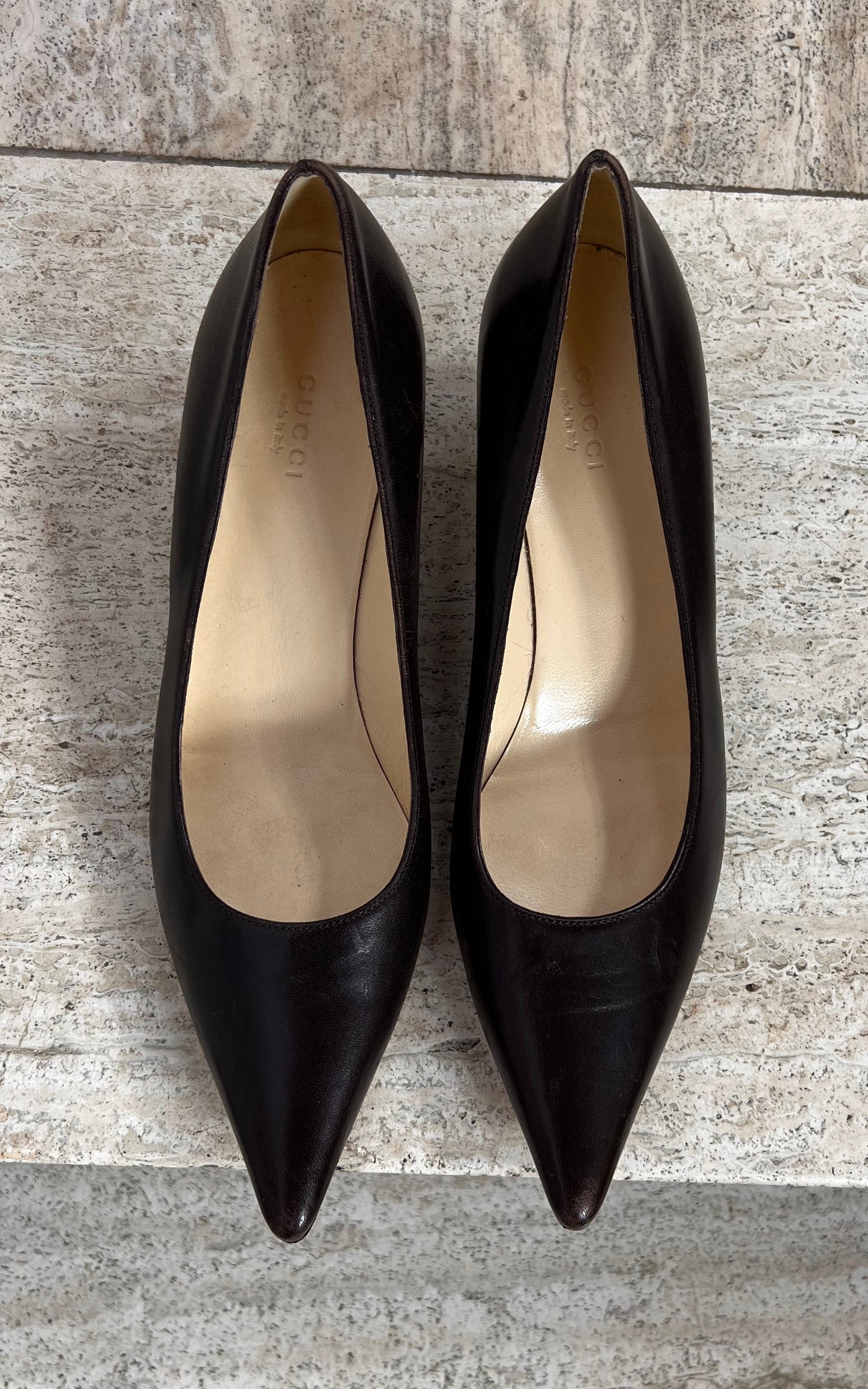 Vintage Tom Ford for Gucci Darkbrown Kittenheel 38