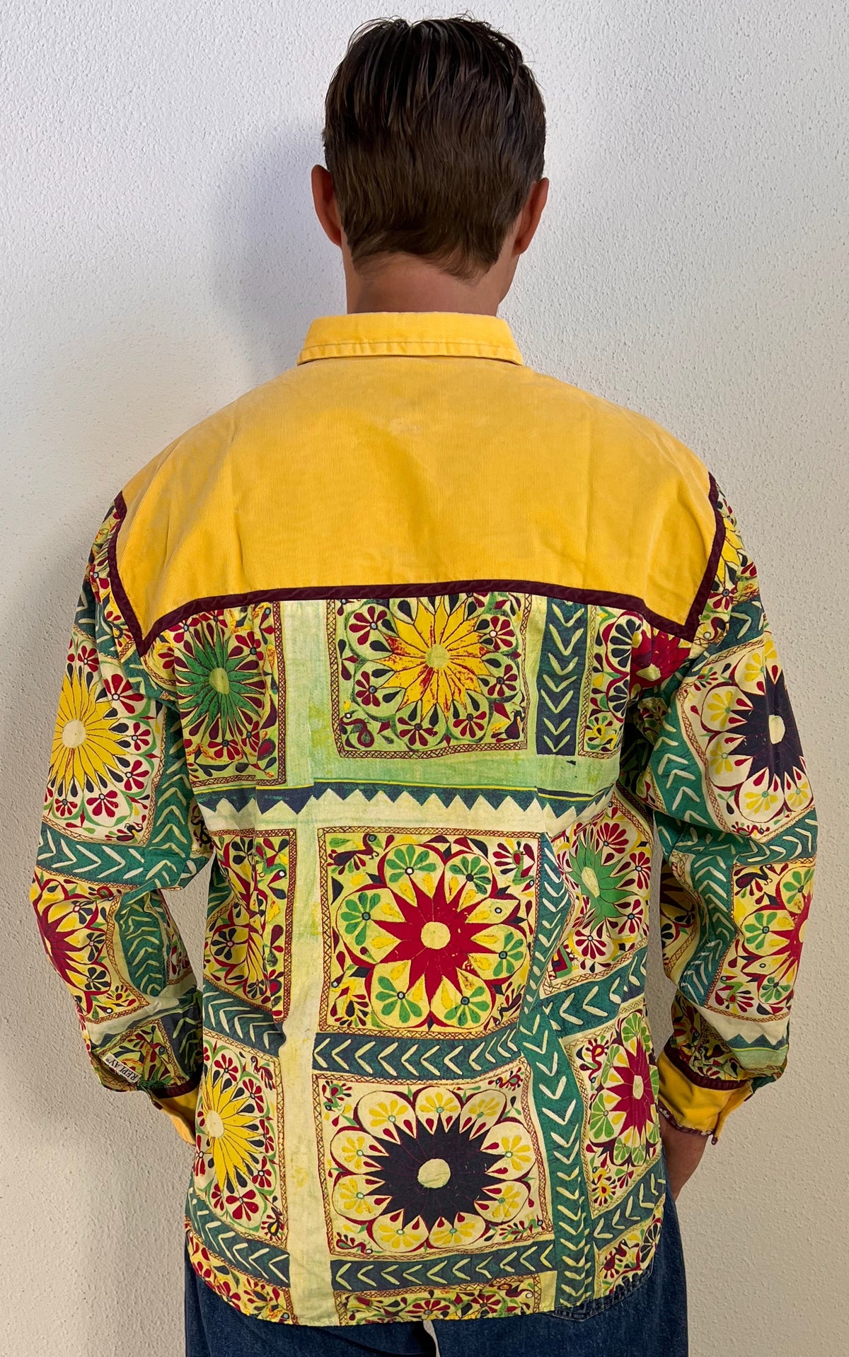 Vintage 90s MENS Replay Made in Italy Colourful Cotton Shirt
