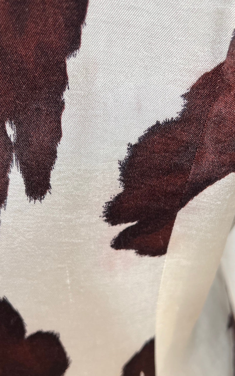 Vintage Wallis Cow Print Satin Blouse