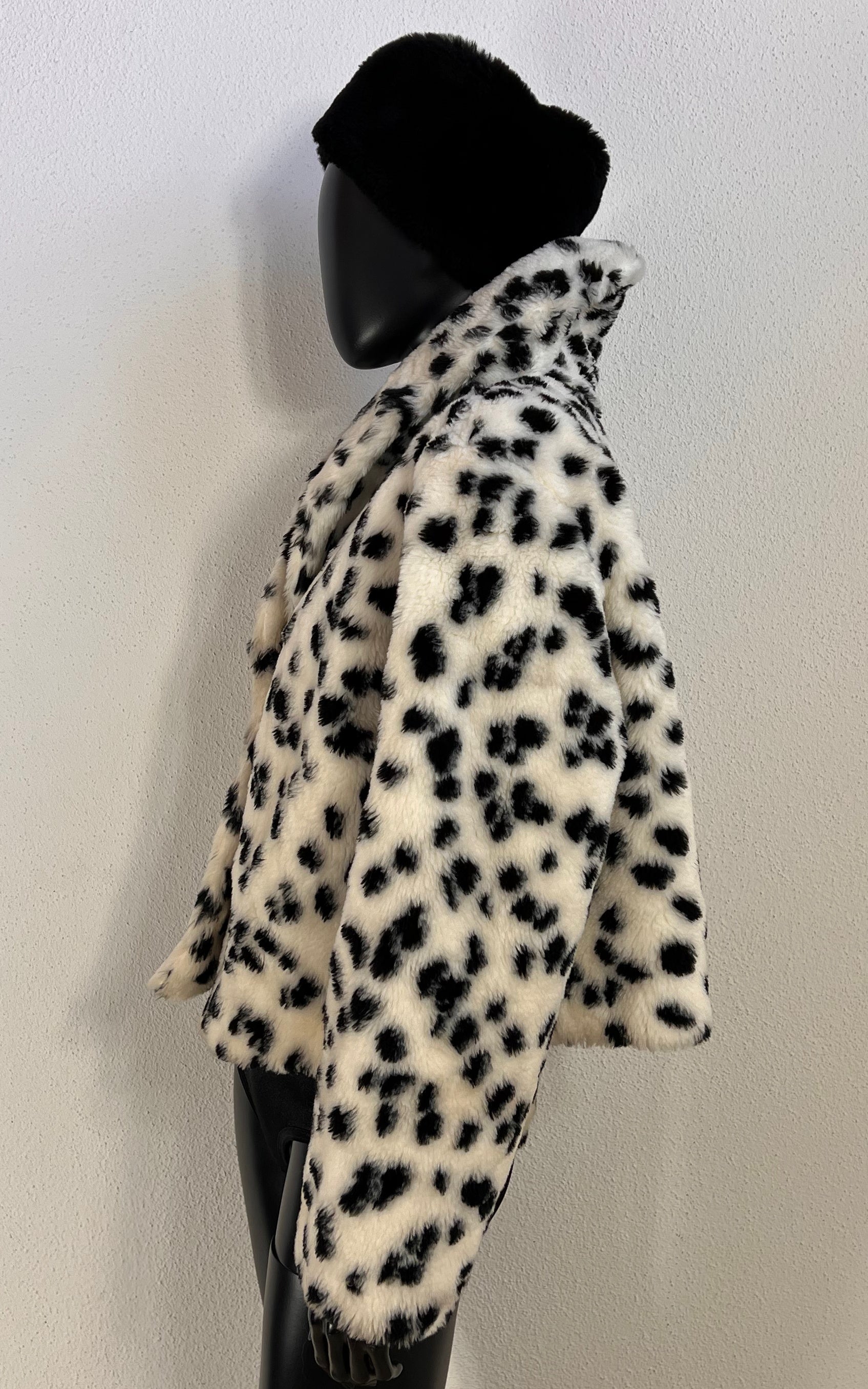 Vintage 90s Faux Fur Dalmatian Jacket