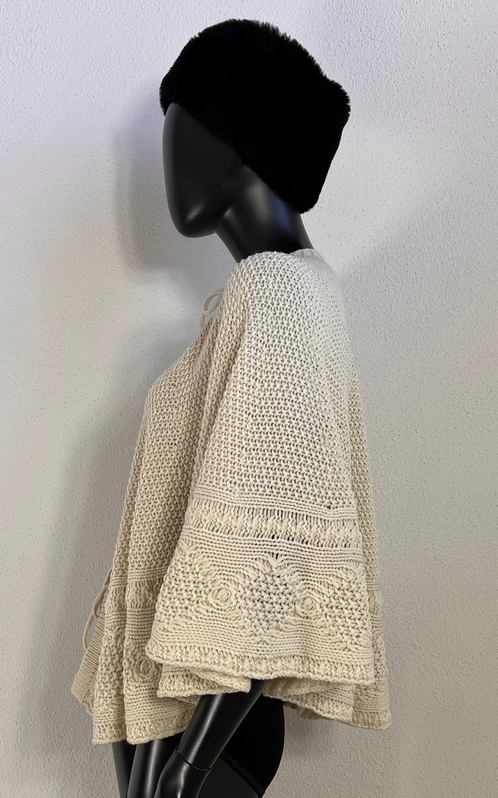 Vintage Bohemian Handmade Wool Cape