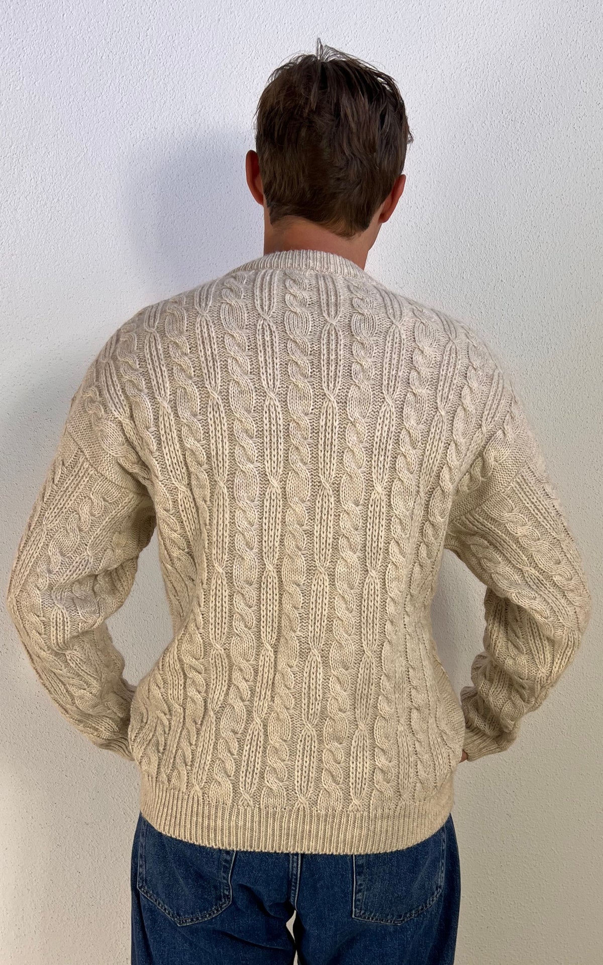Vintage MENS Derby Cable Knit Wool & Alpaca Cardigan
