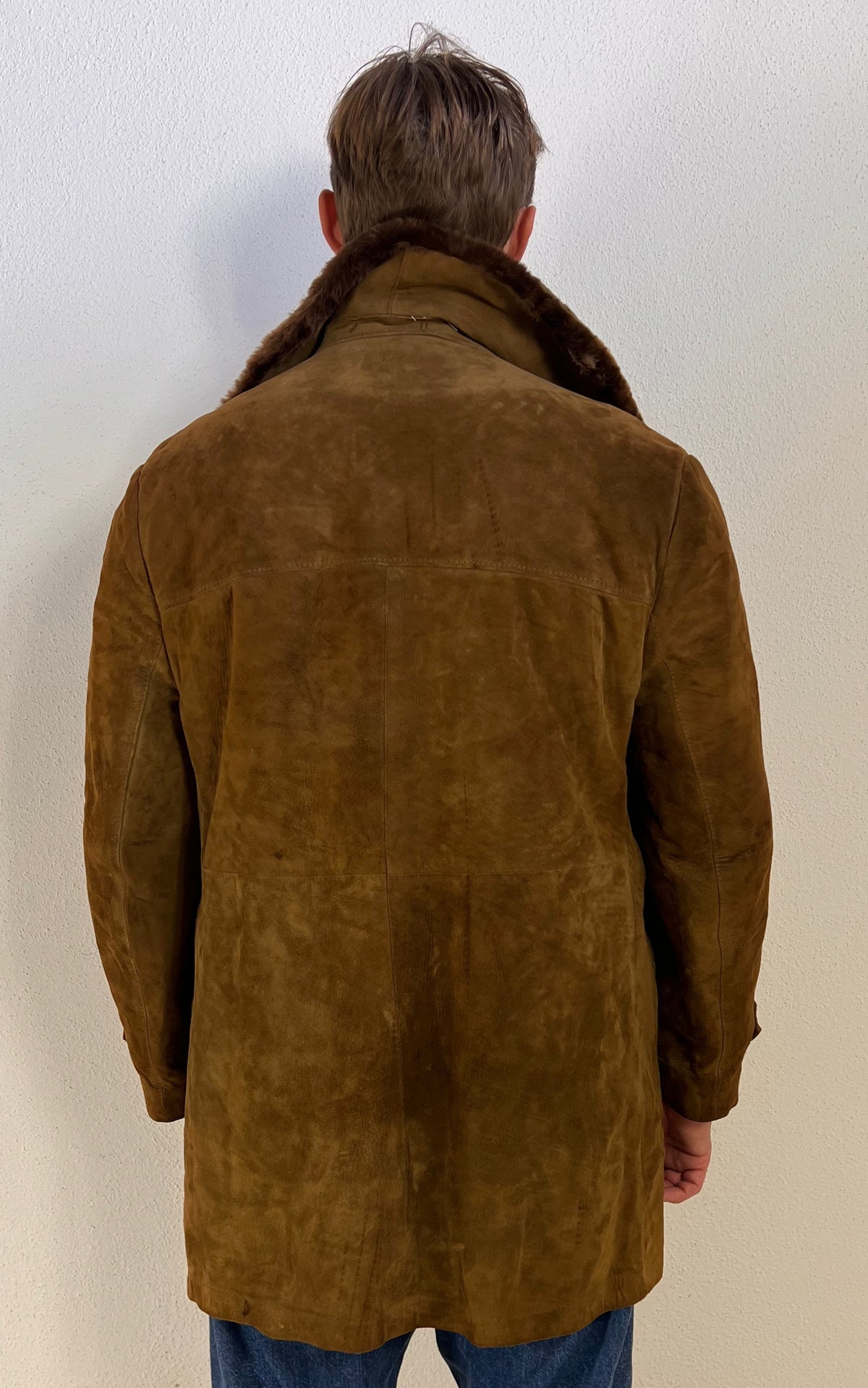 Vintage 70s MENS Shearling & Faux Fur Lined Jacket