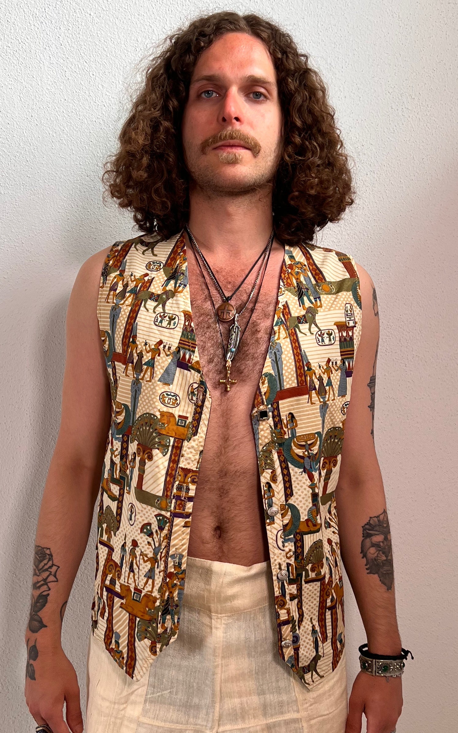 Vintage MENS 90s Reversible Waistcoat