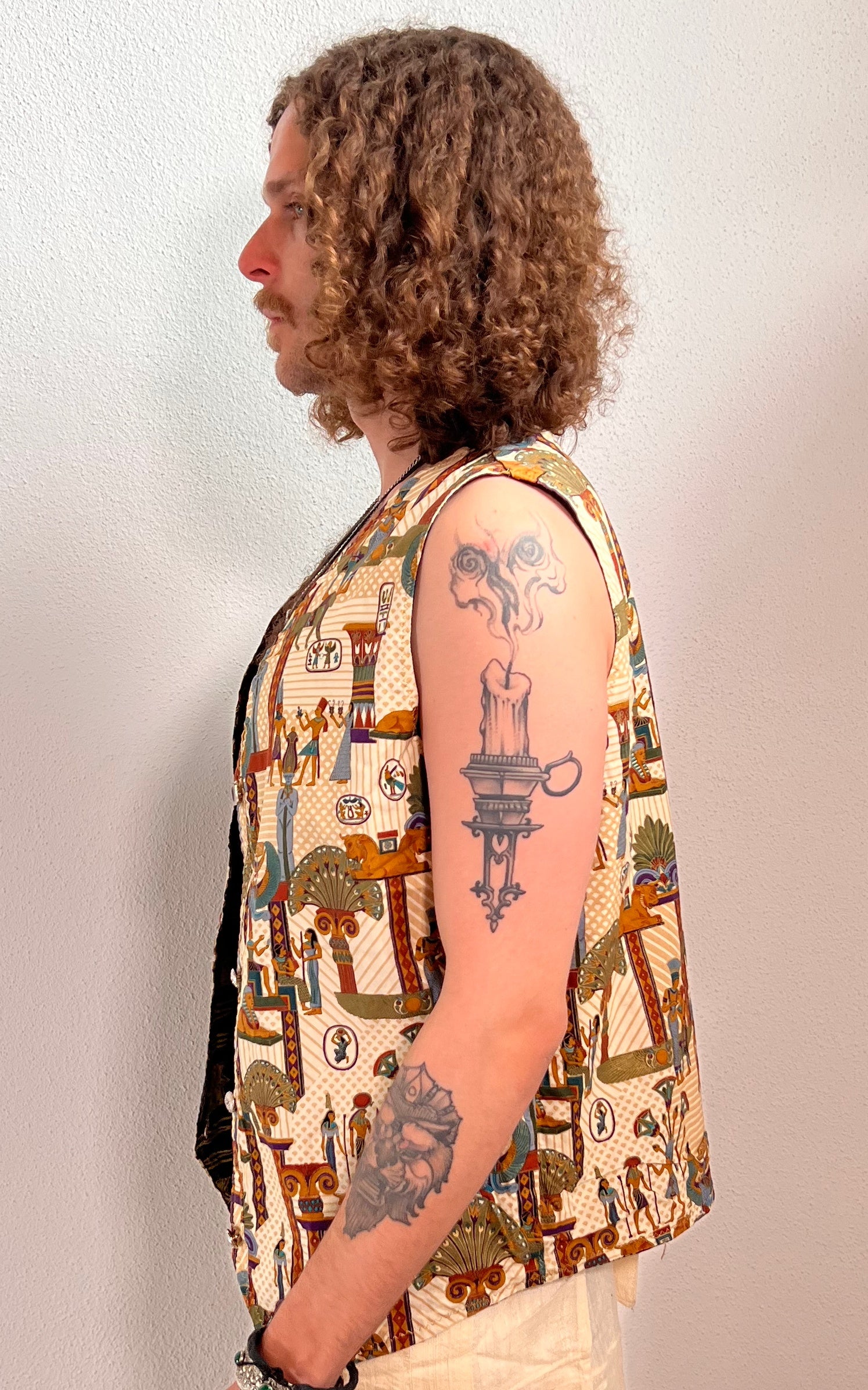 Vintage MENS 90s Reversible Waistcoat