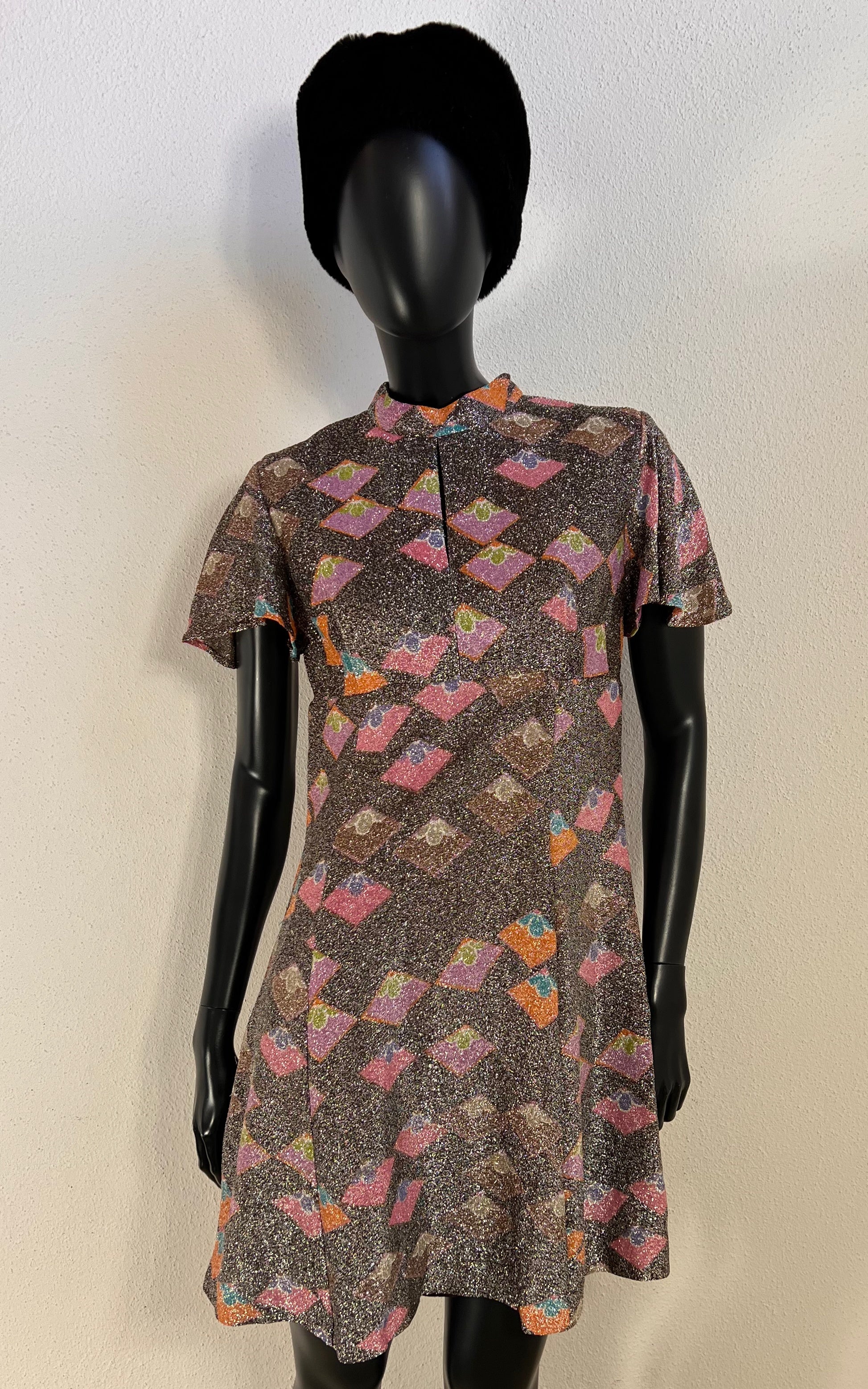 Vintage 70s Mini Glitter Dress