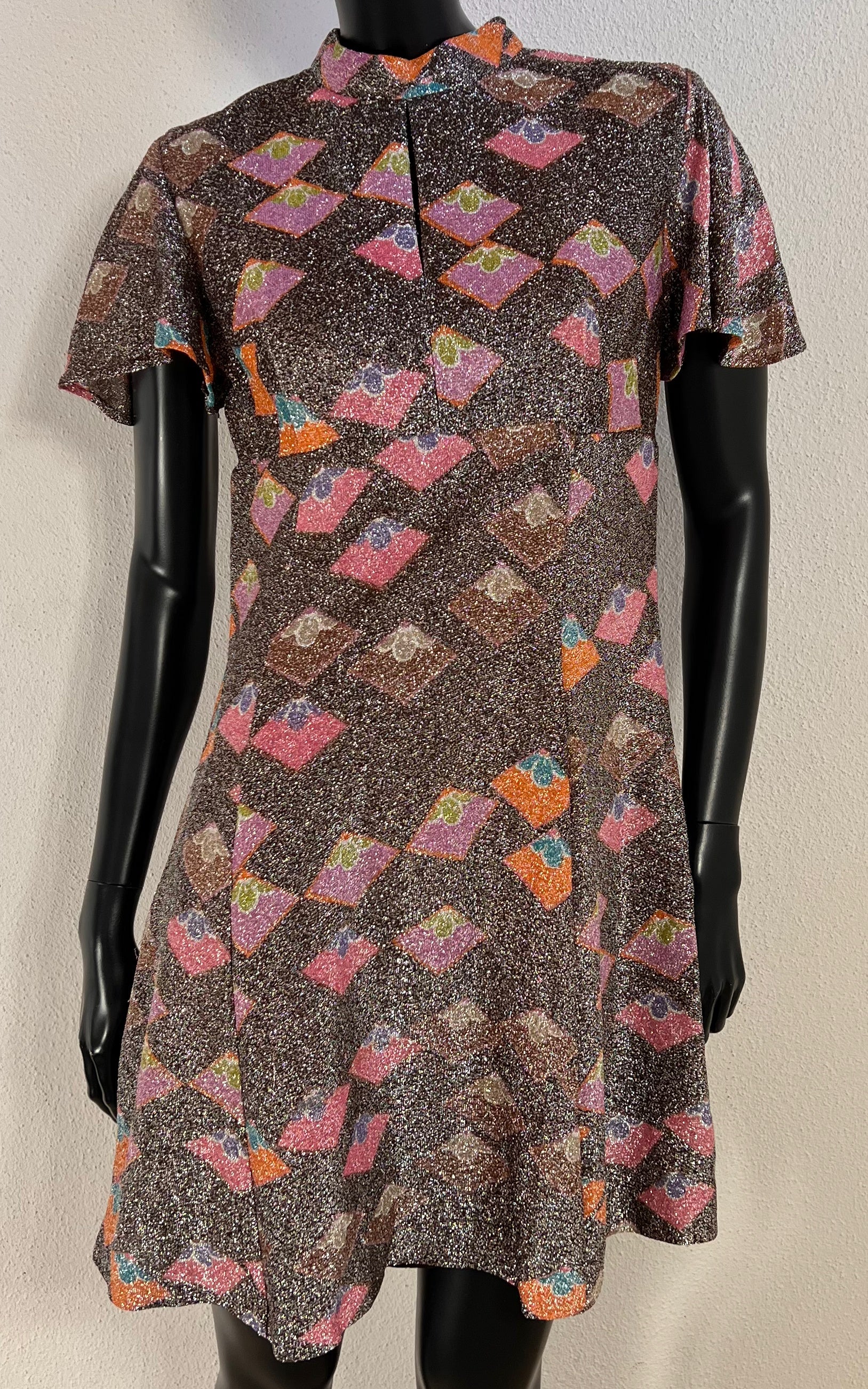 Vintage 70s Mini Glitter Dress