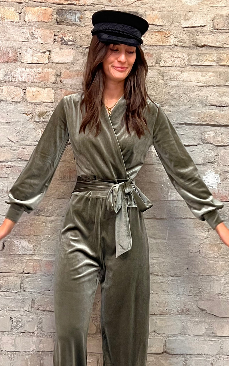 Very Cherry Emmylou Velvet Jumpsuit