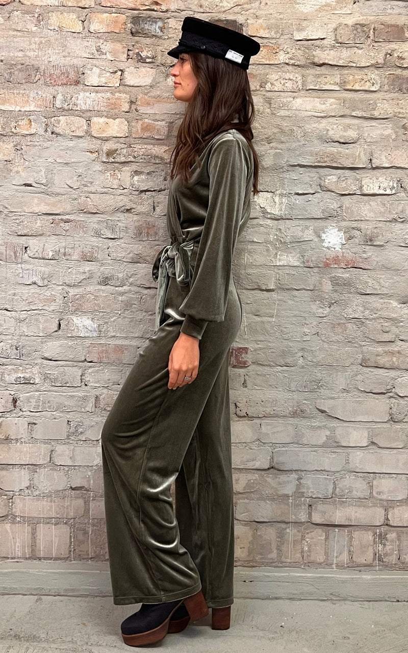 Very Cherry Emmylou Velvet Jumpsuit