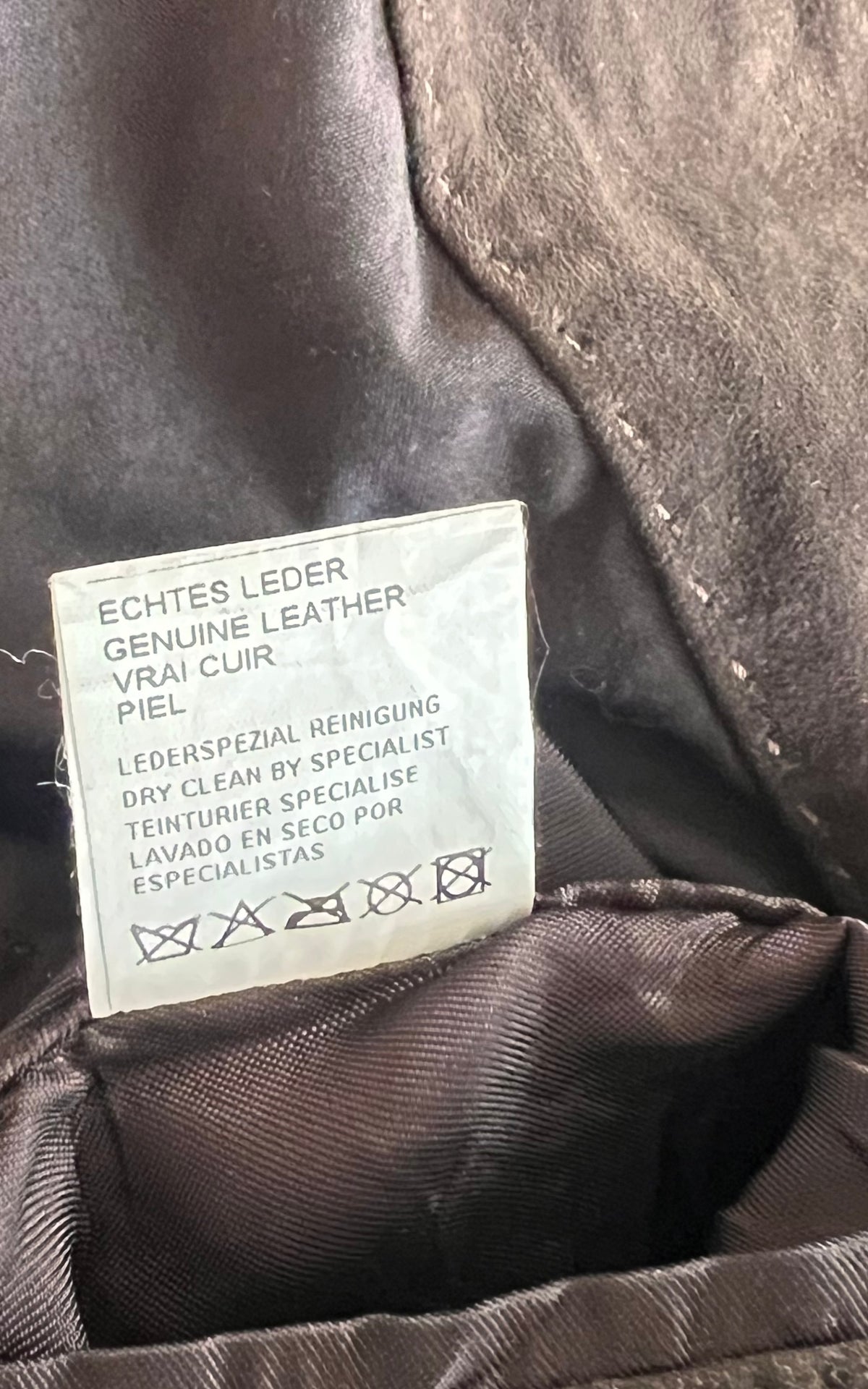 Vintage MENS HUGO BOSS Dark Brown Suede Leather Jacket