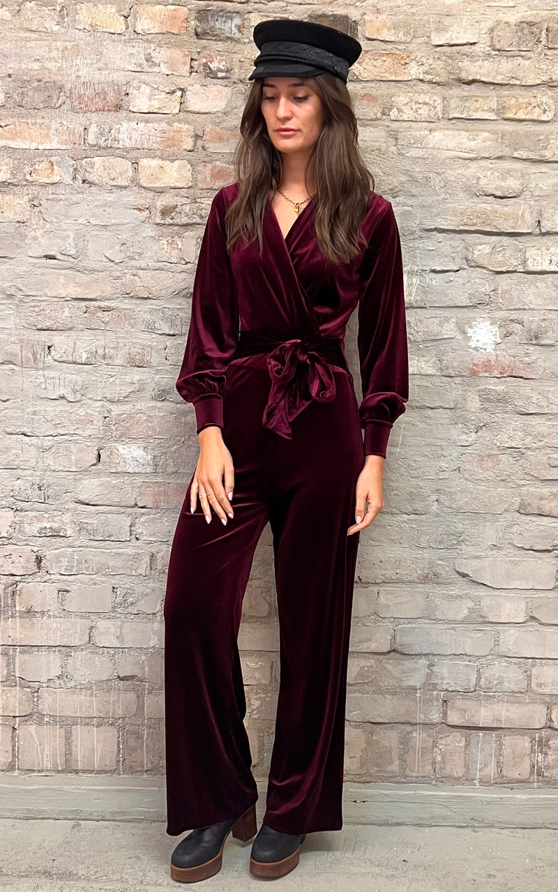 Very Cherry Emmylou Velvet Jumpsuit