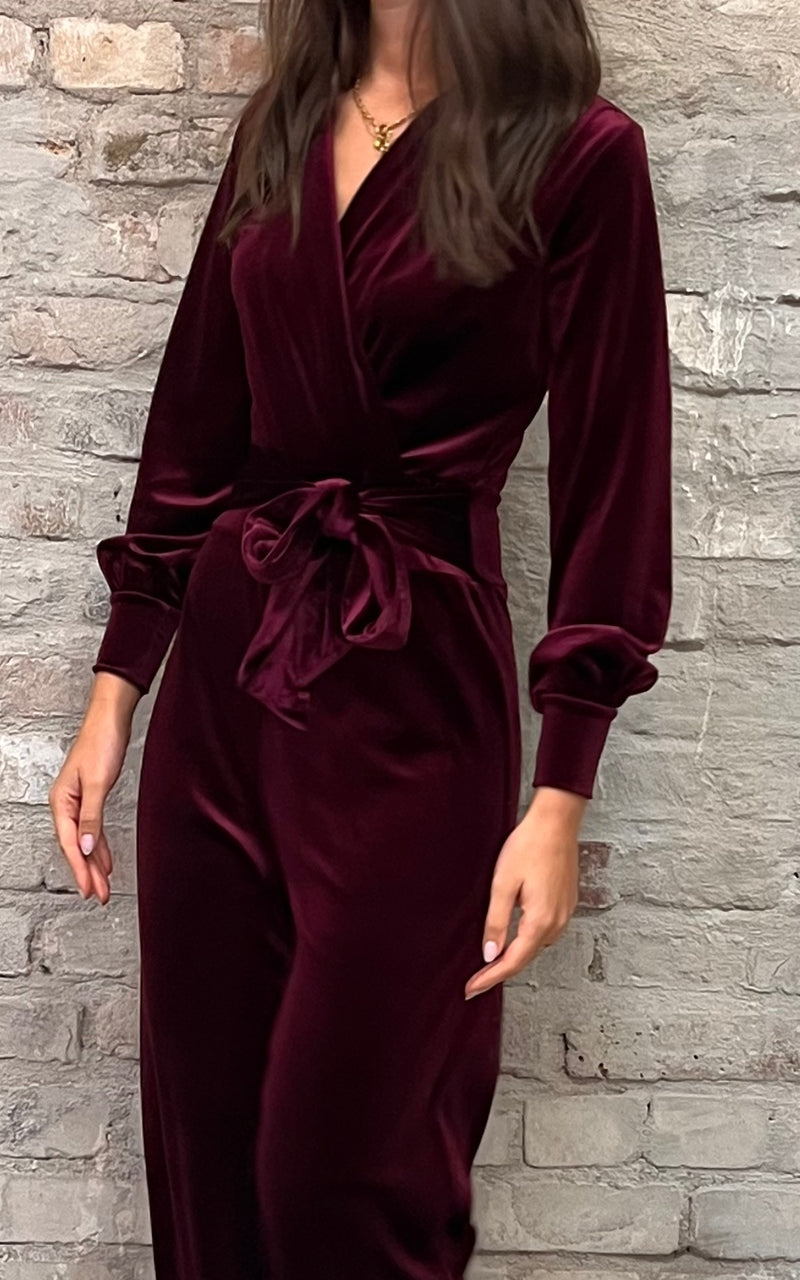 Very Cherry Emmylou Velvet Jumpsuit