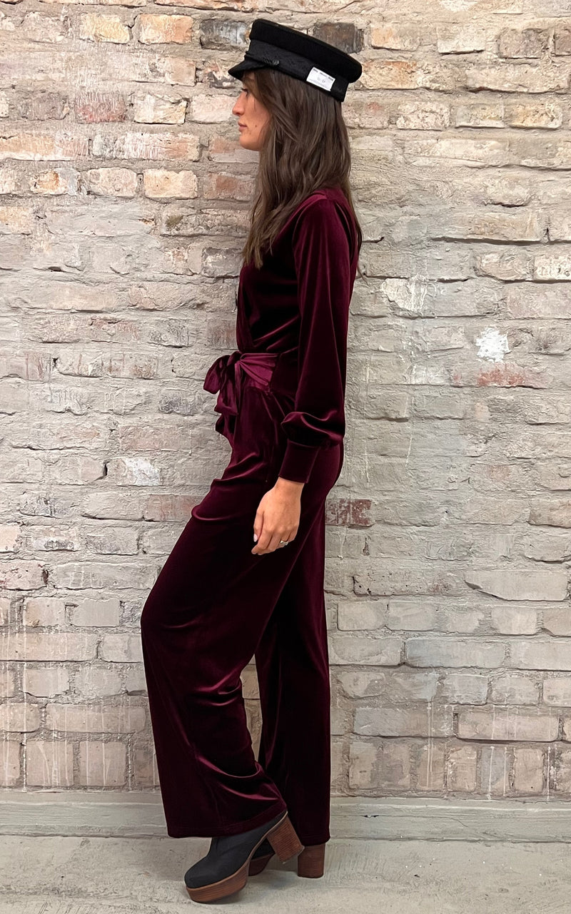 Very Cherry Emmylou Velvet Jumpsuit