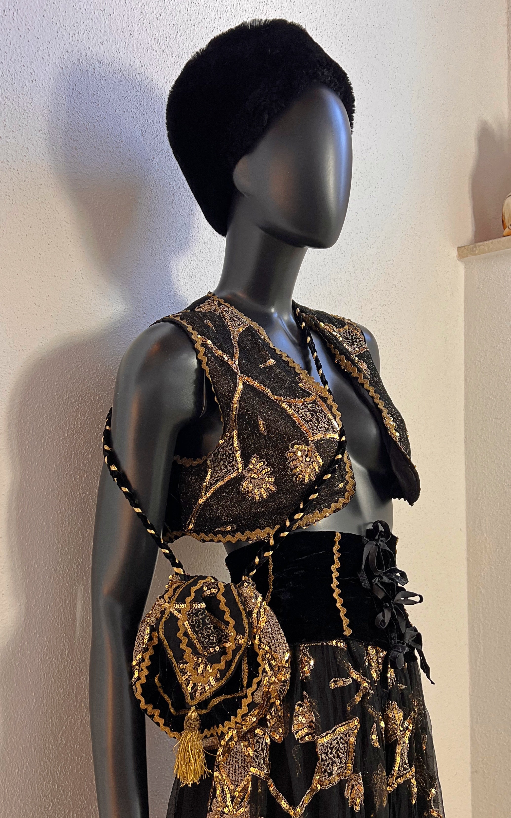Vintage 70s Silk & Sequins 4 Piece Set