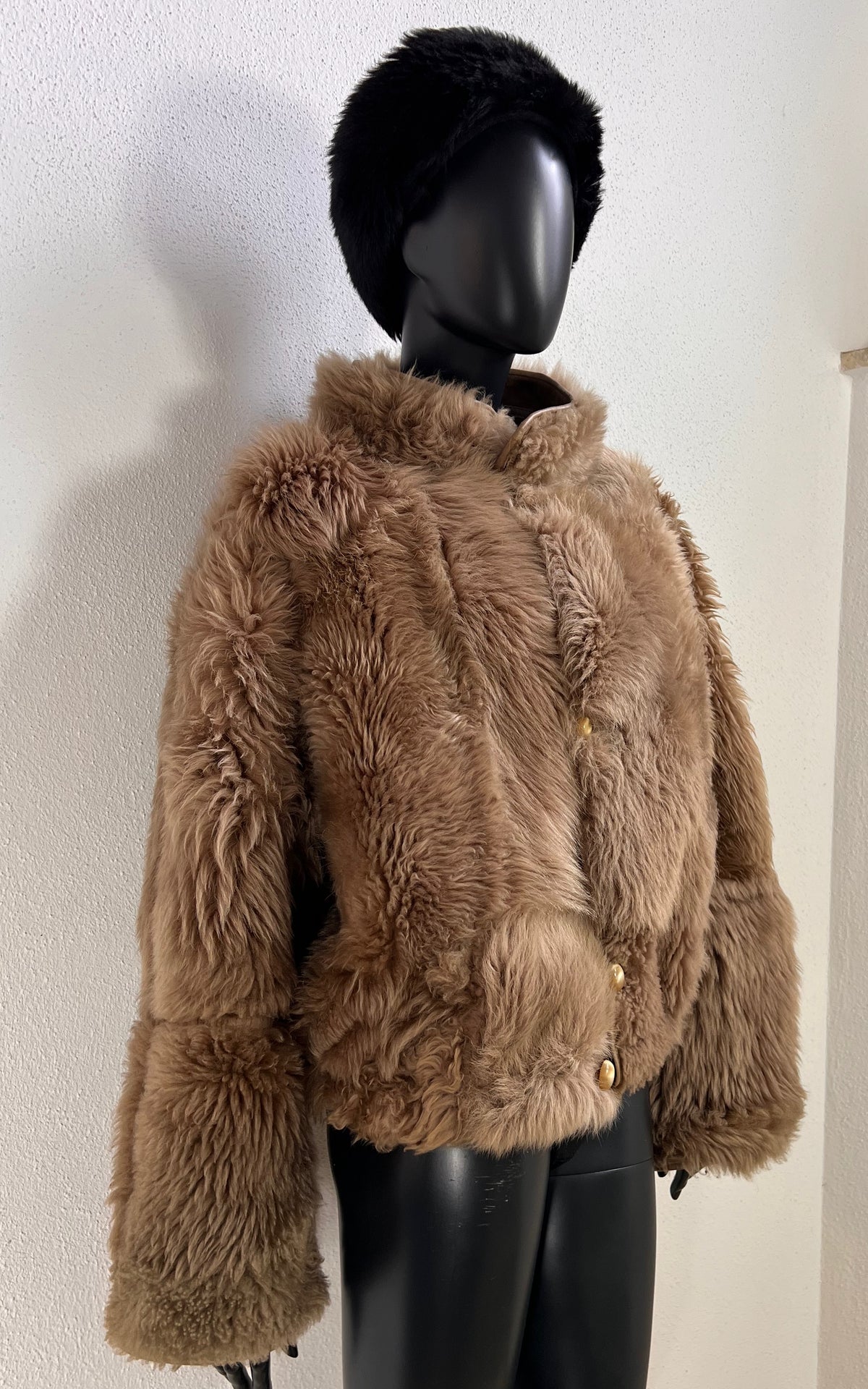 Reworked Curly Lamb Shearling Jacket