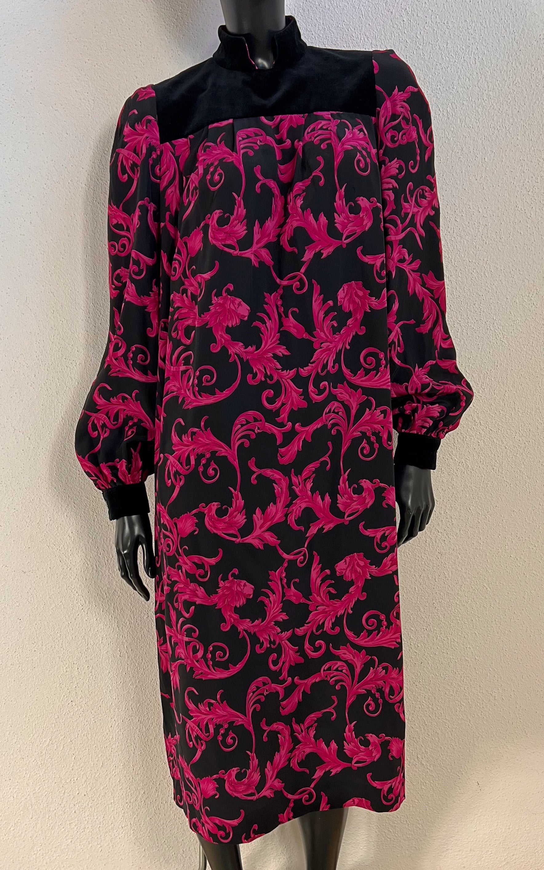 Vintage Silk And Velvet Dress
