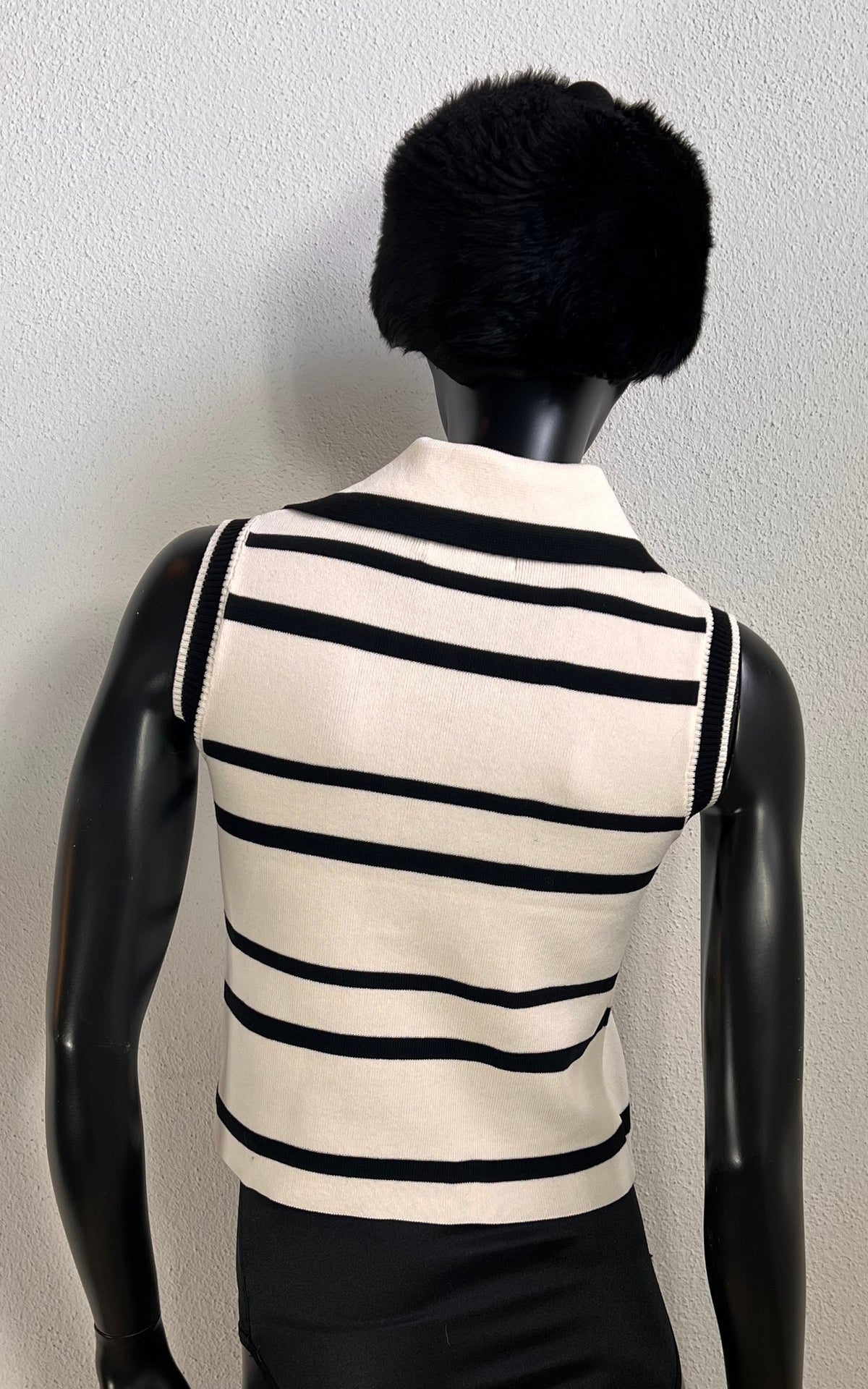 Miu Miu Striped Knit Polo Top
