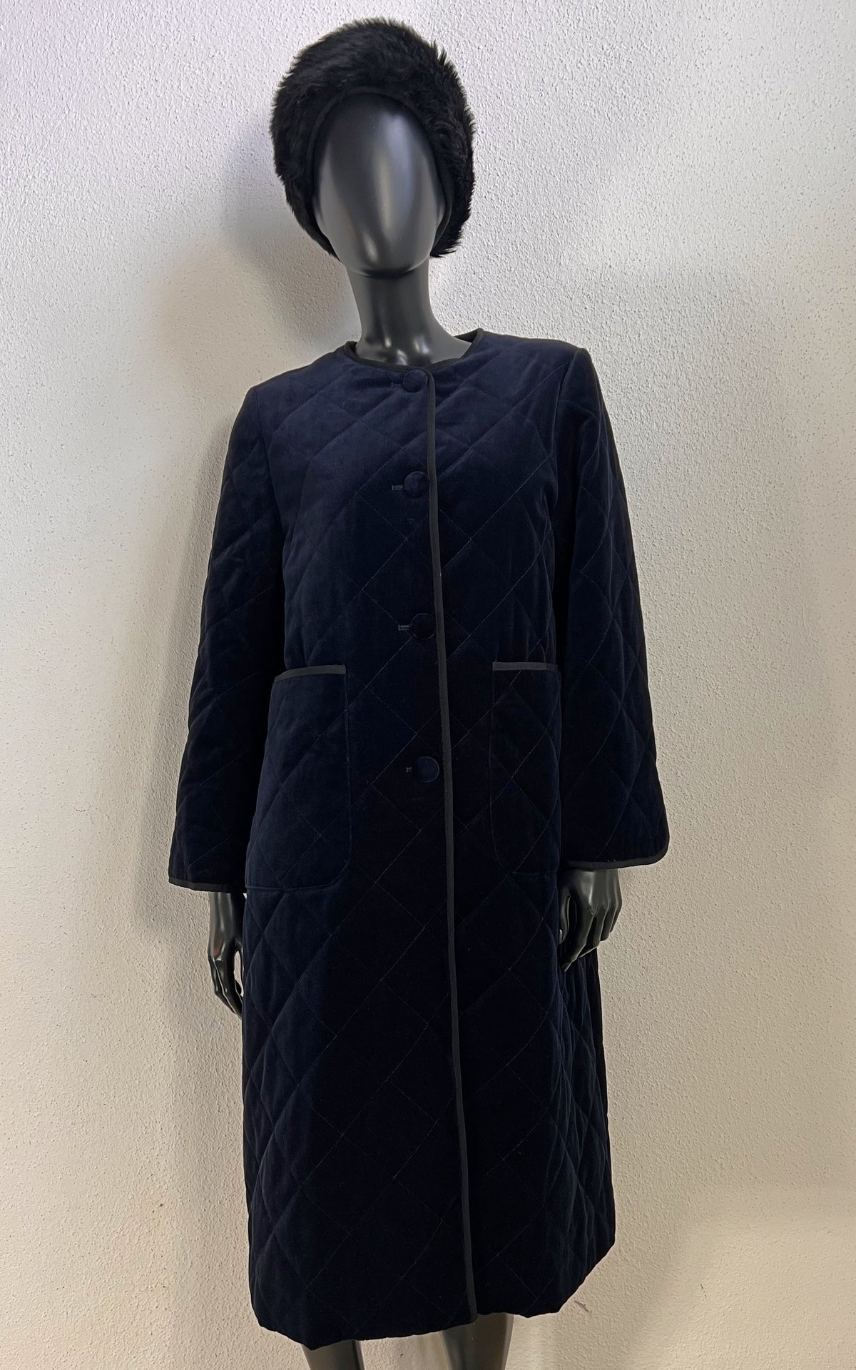 MM6 Maison Martin Margiela Line 6 Quilted Velvet Coat